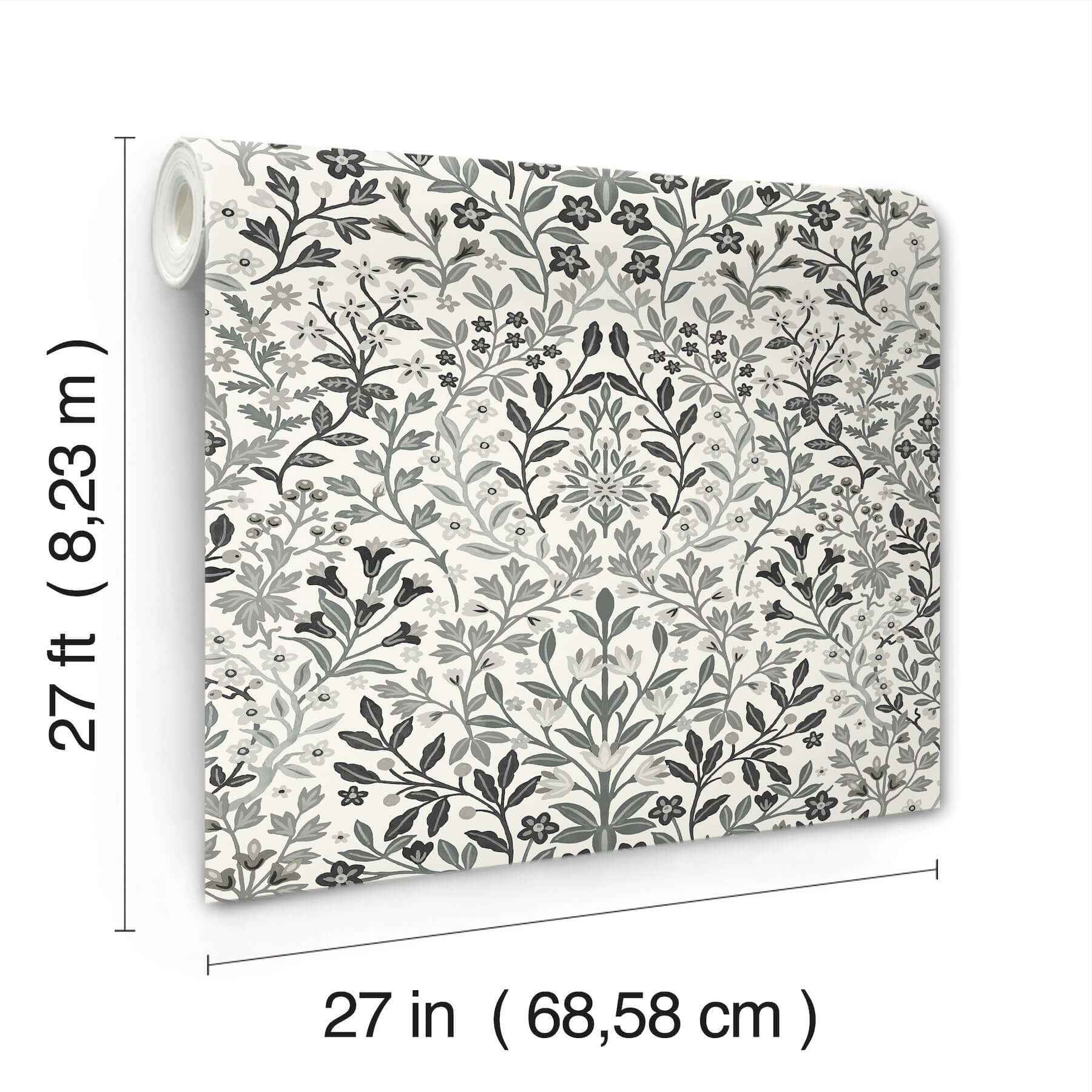 Garden White & Black Terrace Wallpaper - York Wallcoverings - MF4724 - York Wallcoverings Wallpaper