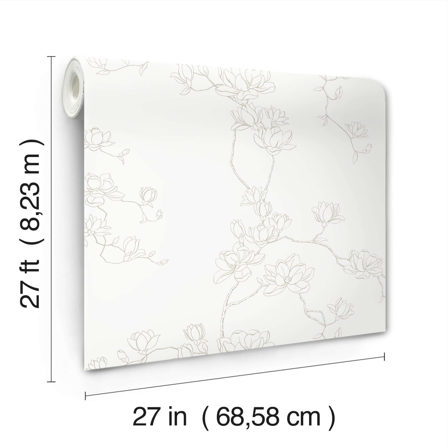 magnolia-beige-branches-wallpaper-york-wallcoverings-mf4732 - York Wallcoverings Wallpaper