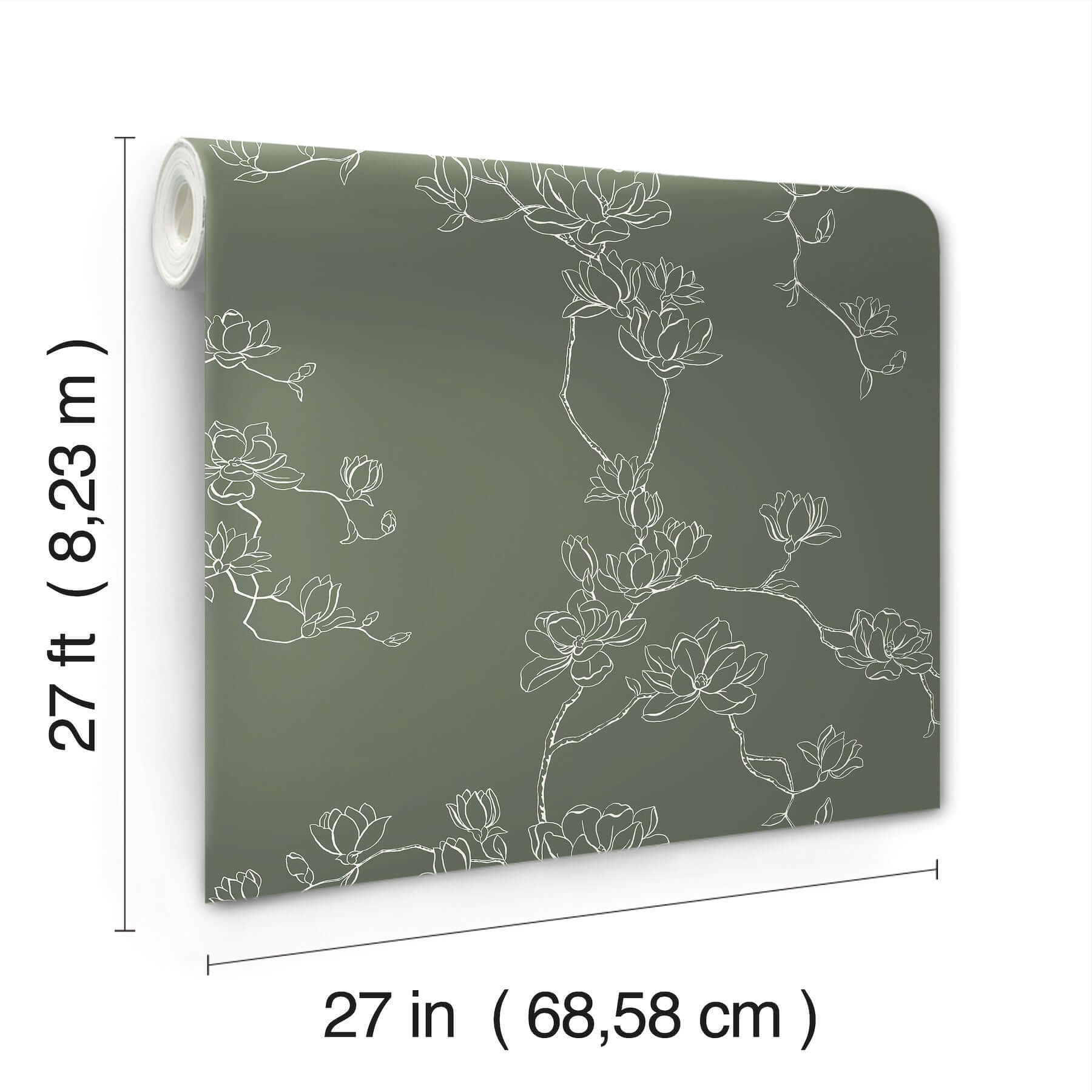 magnolia-pine-branches-wallpaper-york-wallcoverings-mf4735 - York Wallcoverings Wallpaper