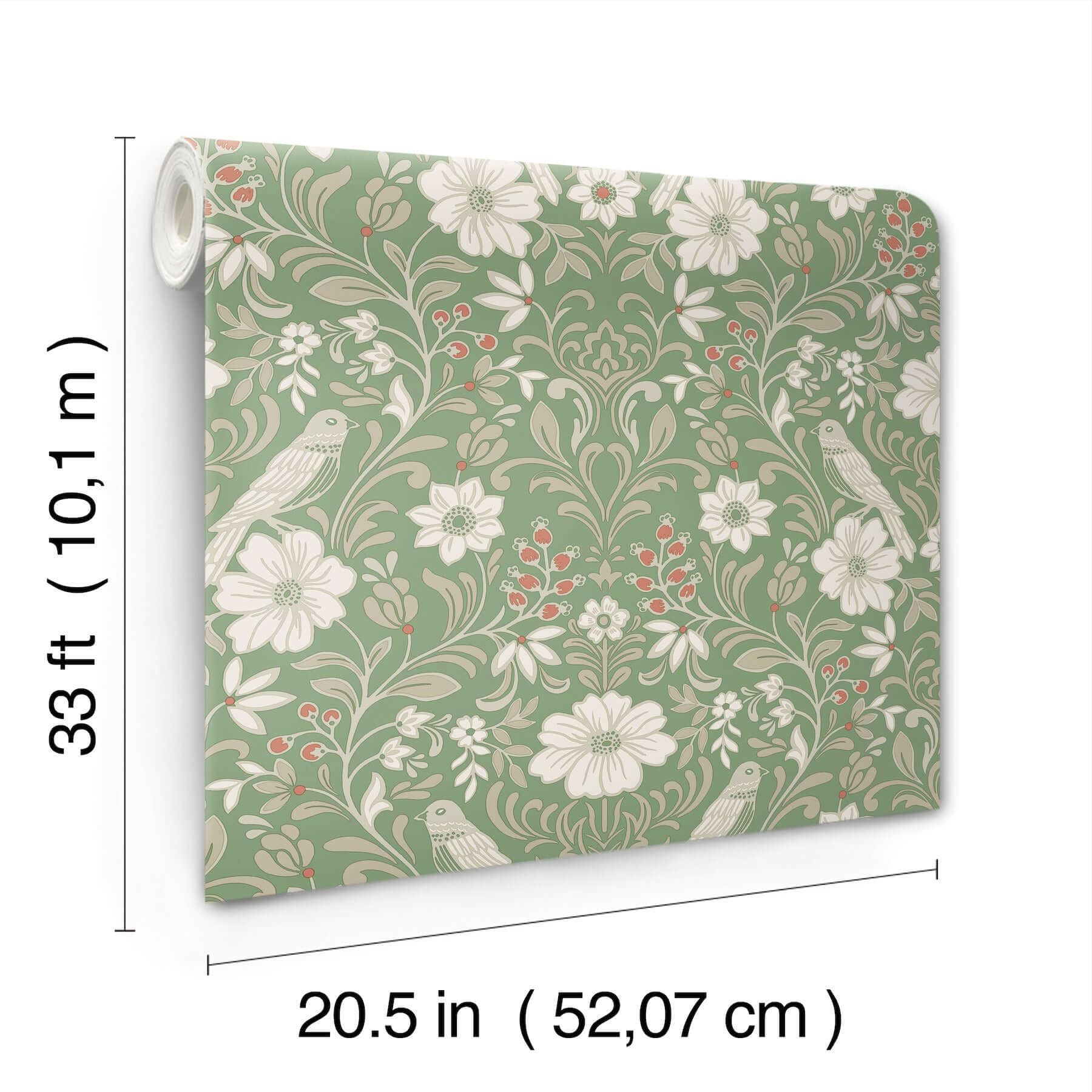 colette-bright-green-wallpaper-york-wallcoverings-mf4747 - York Wallcoverings Wallpaper
