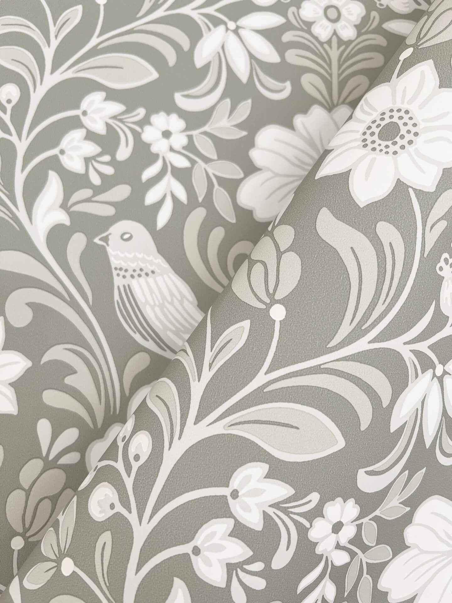 Colette Grey Wallpaper - York Wallcoverings - MF4746 - York Wallcoverings Wallpaper