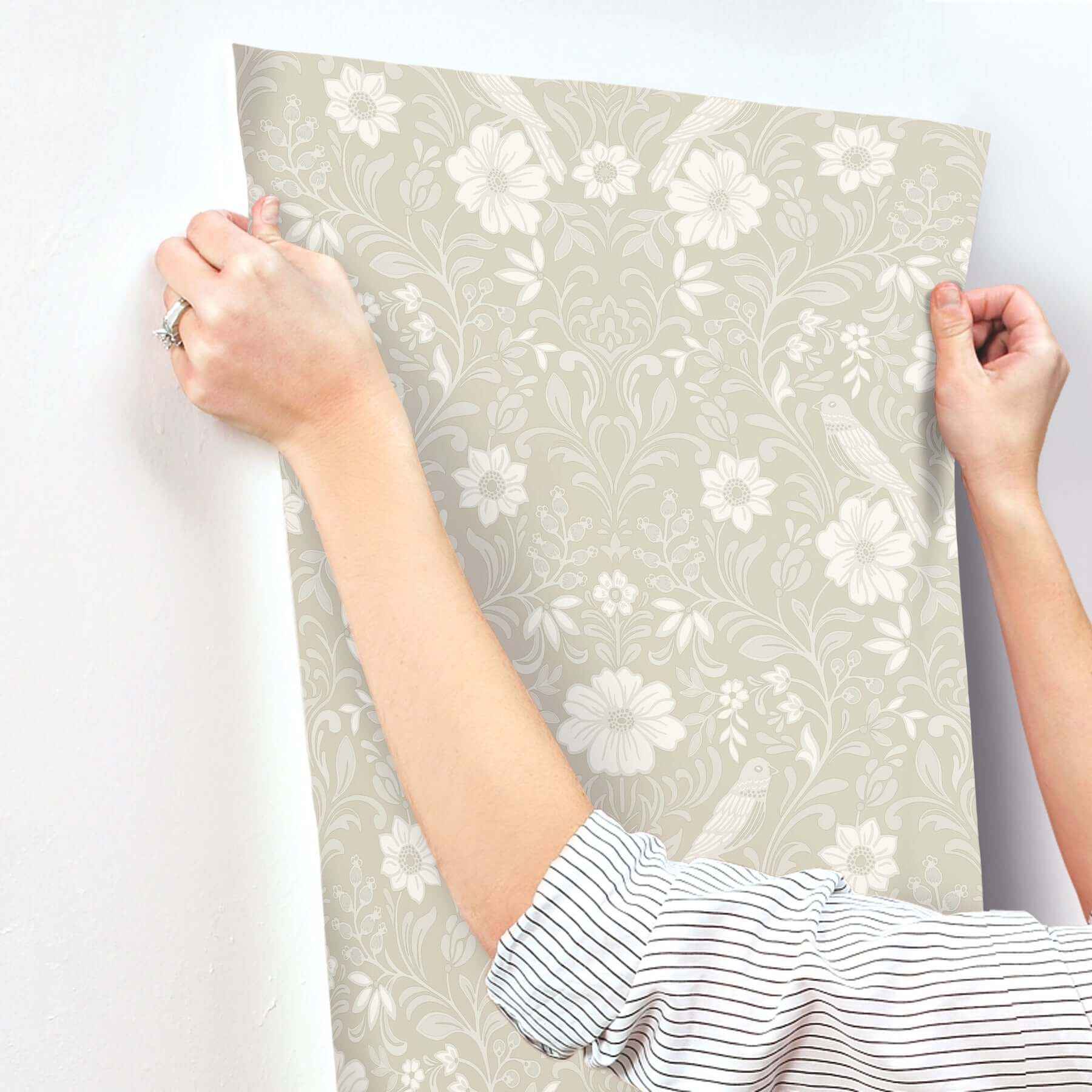 Colette Linen Wallpaper - York Wallcoverings - MF4744 - York Wallcoverings Wallpaper