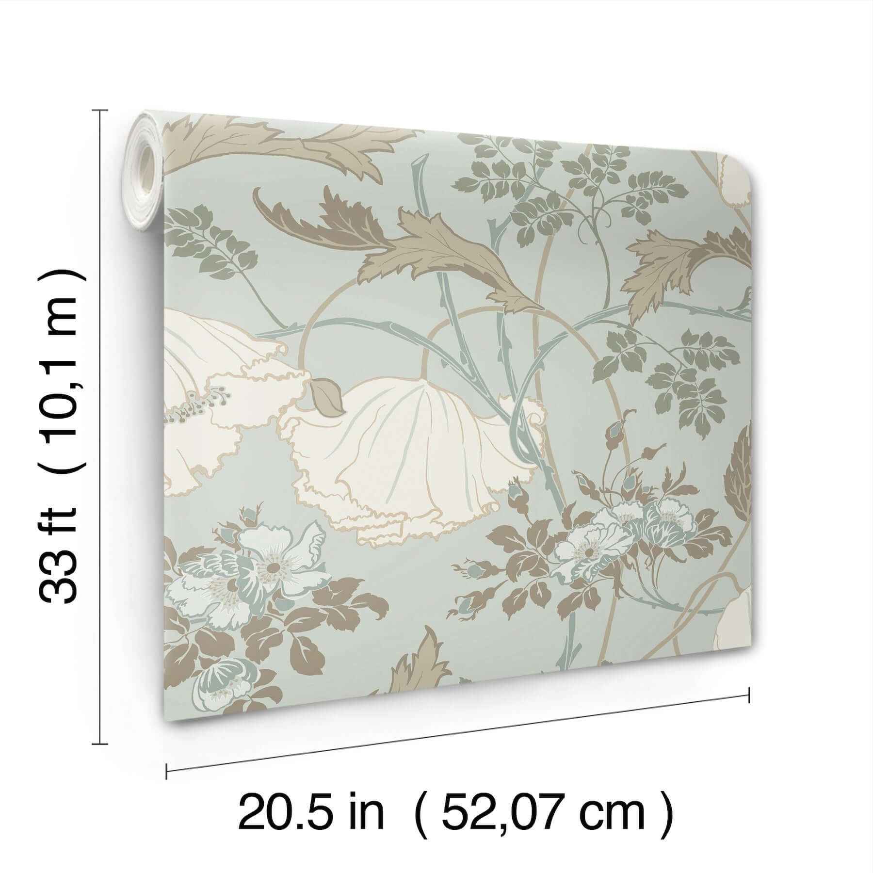 Gwendolyn Blue & Suede Wallpaper - York Wallcoverings - MF4755 - York Wallcoverings Wallpaper