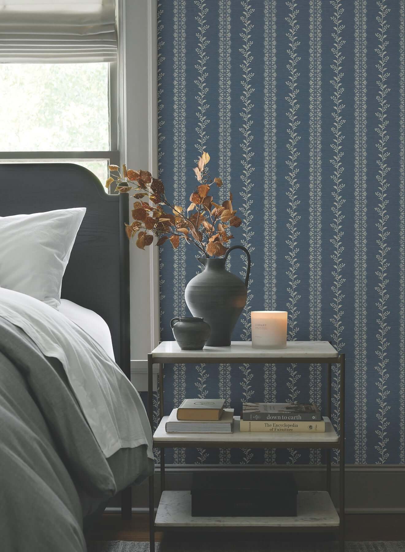 everleigh-navy-wallpaper-york-wallcoverings-mf4766 - York Wallpaper Wallpaper