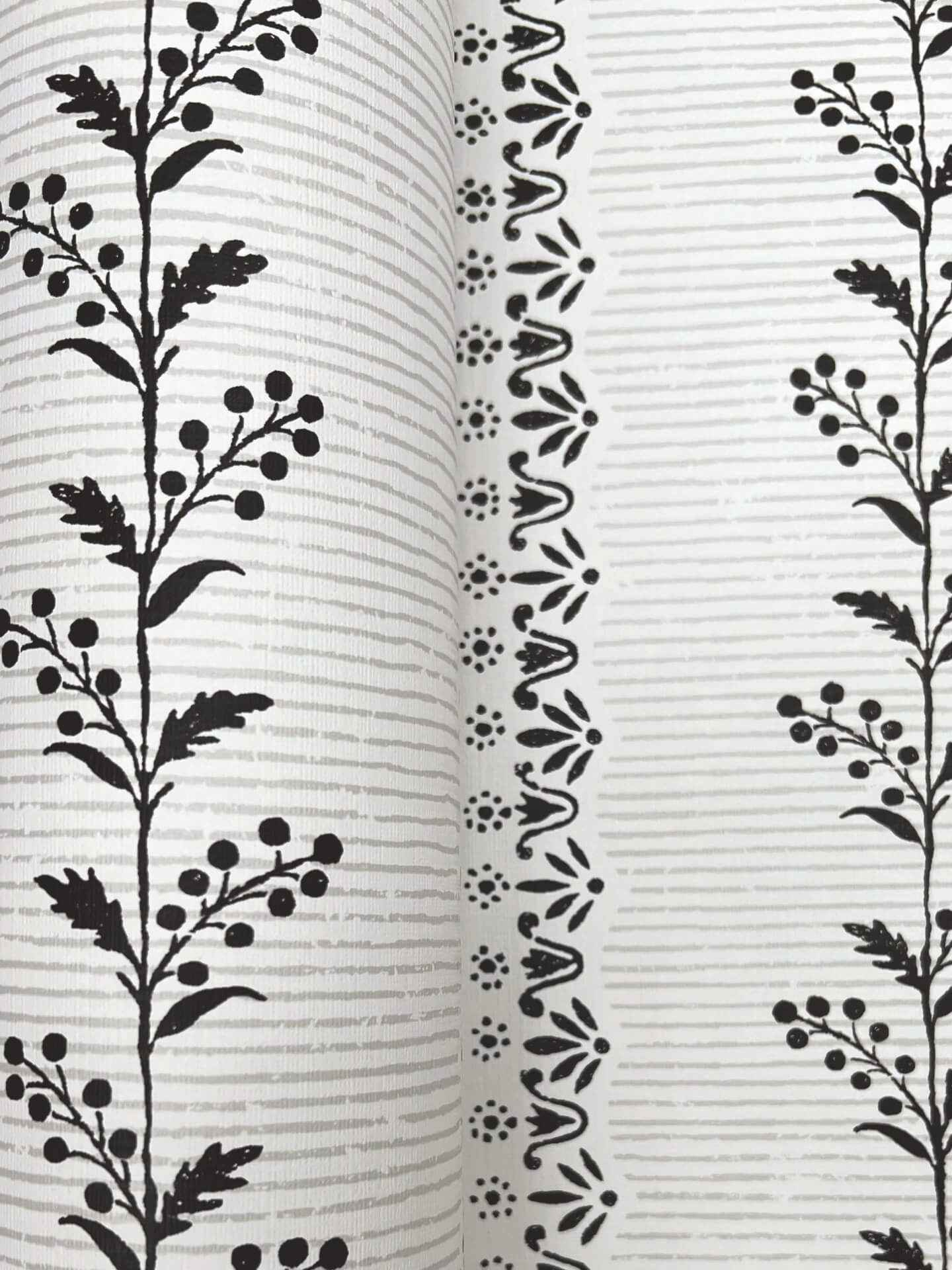 Everleigh White & Black Wallpaper - York Wallcoverings - MF4761 - York Wallcoverings Wallpaper