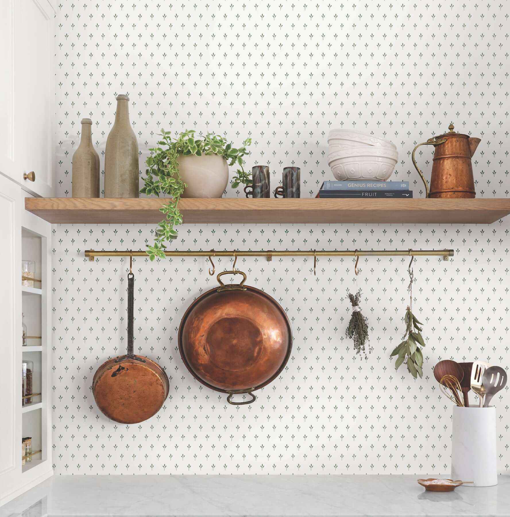 Charm Sage Wallpaper - York Wallcoverings - MF4774 - York Wallcoverings Wallpaper