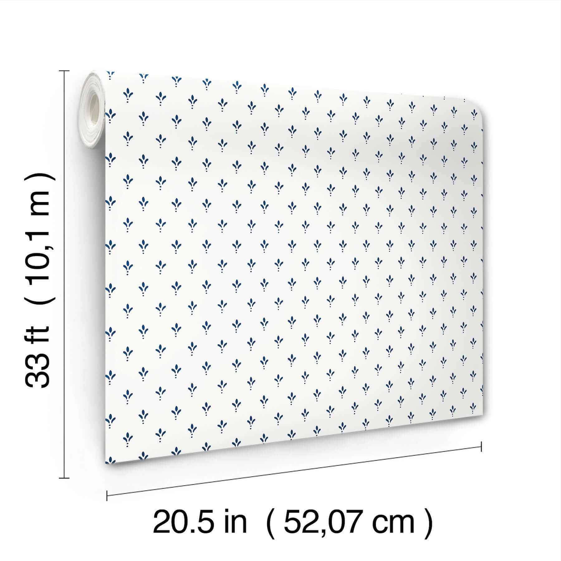 Charm Blue Wallpaper - York Wallcoverings - MF4772 - York Wallcoverings Wallpaper