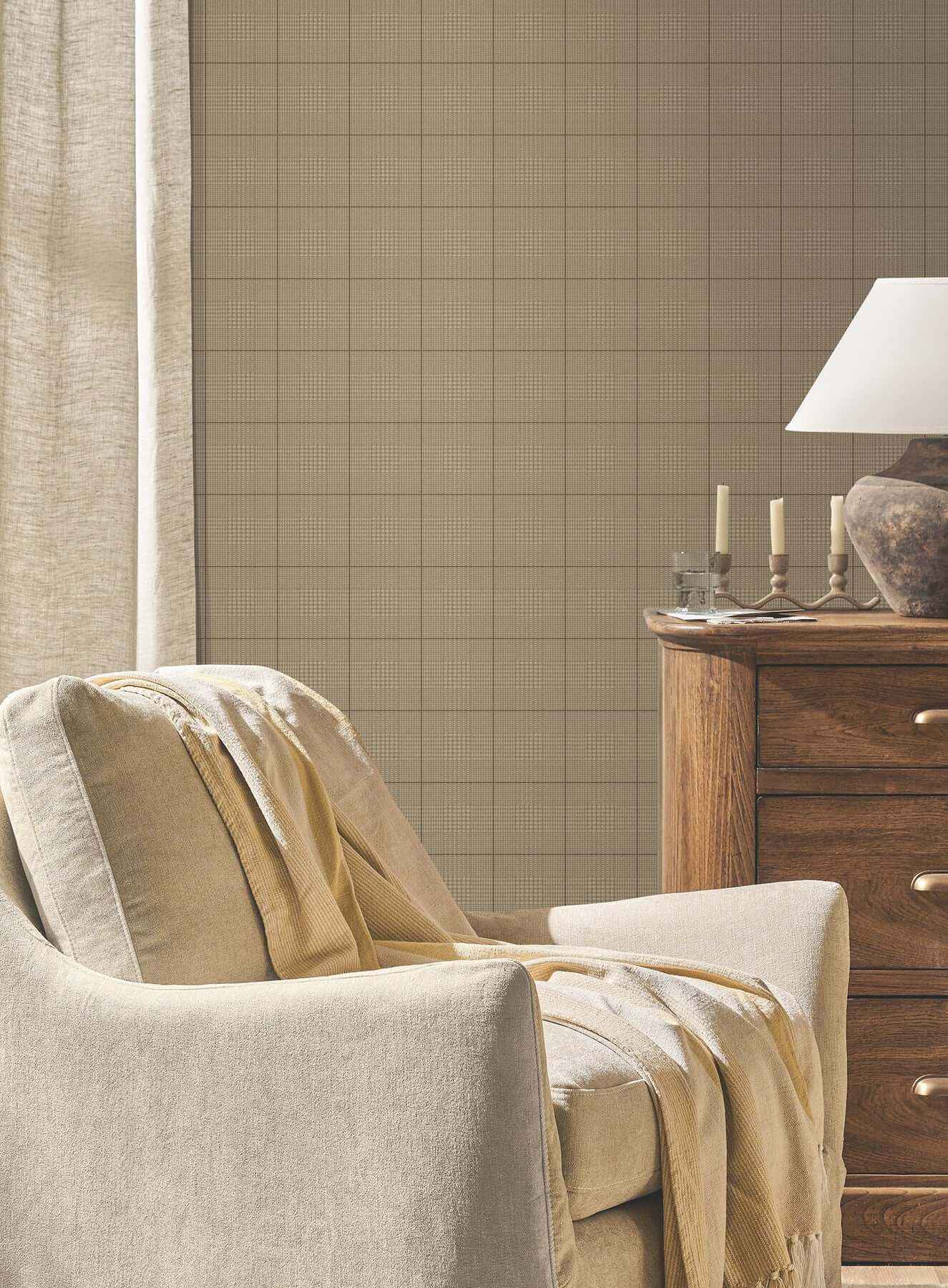 Windsor Mocha Wallpaper - York Wallcoverings - MF4781 - York Wallcoverings Wallpaper