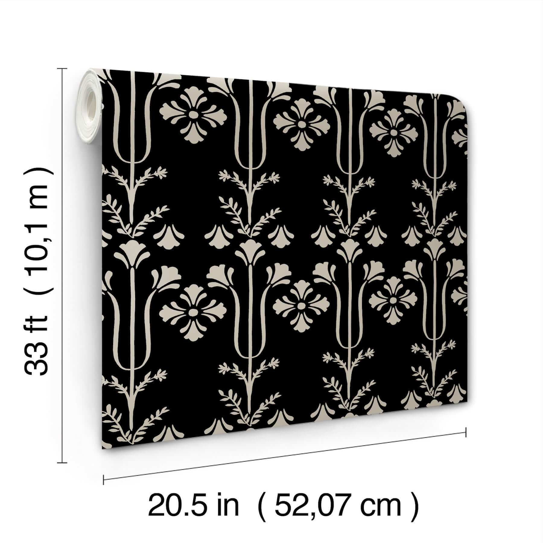 lydia-black-wallpaper-york-wallcoverings-mf4803 - York Wallcoverings Wallpaper