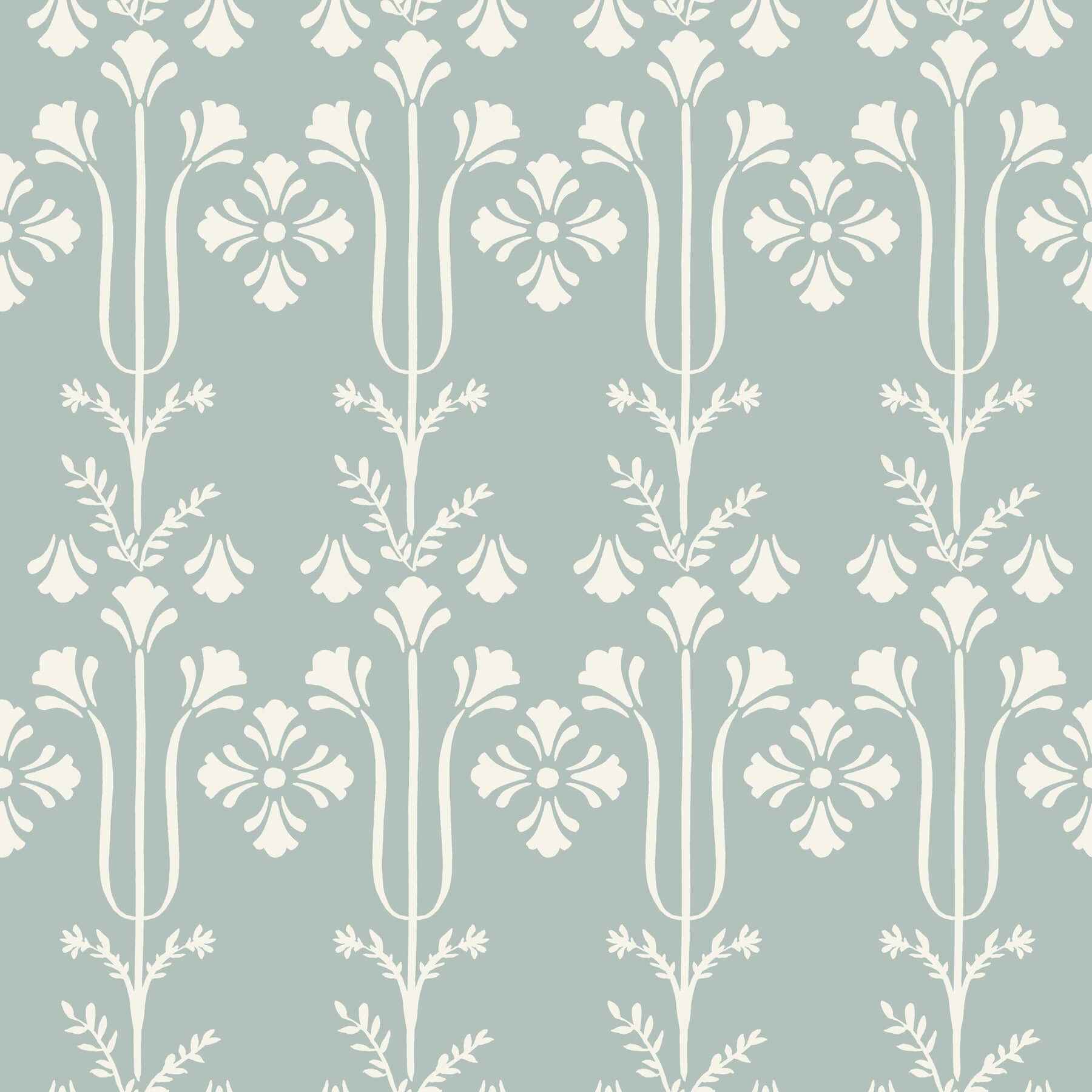 Lydia Blue Wallpaper - York Wallcoverings - MF4806 - York Wallcoverings Wallpaper
