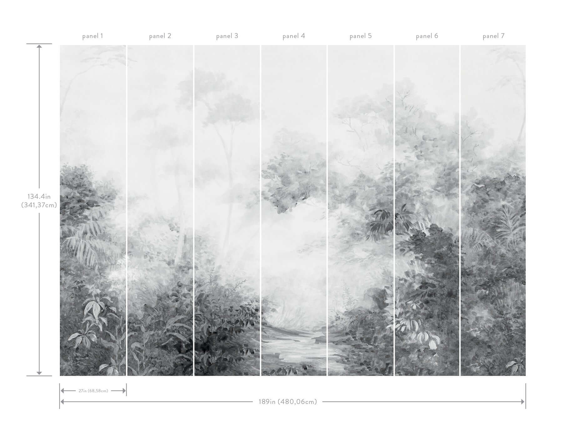 woodland-black-white-wall-mural-york-wallcoverings-mf4808m - York Wallcoverings Wallpaper