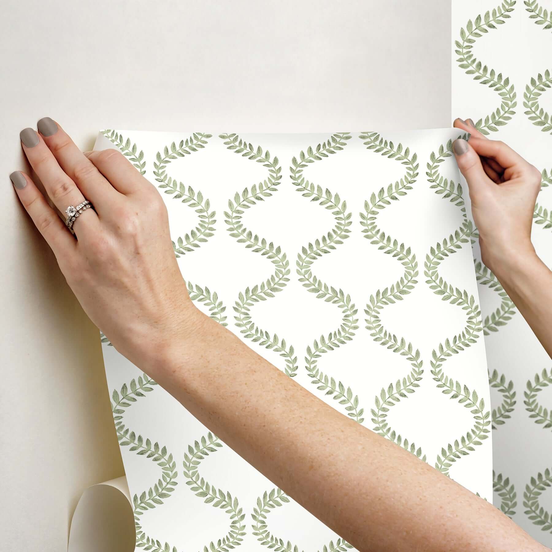 florentine-green-vine-trellis-peel-stick-wallpaper-york-wallcoverings-psw1574rl - York Wallpaper Wallpaper