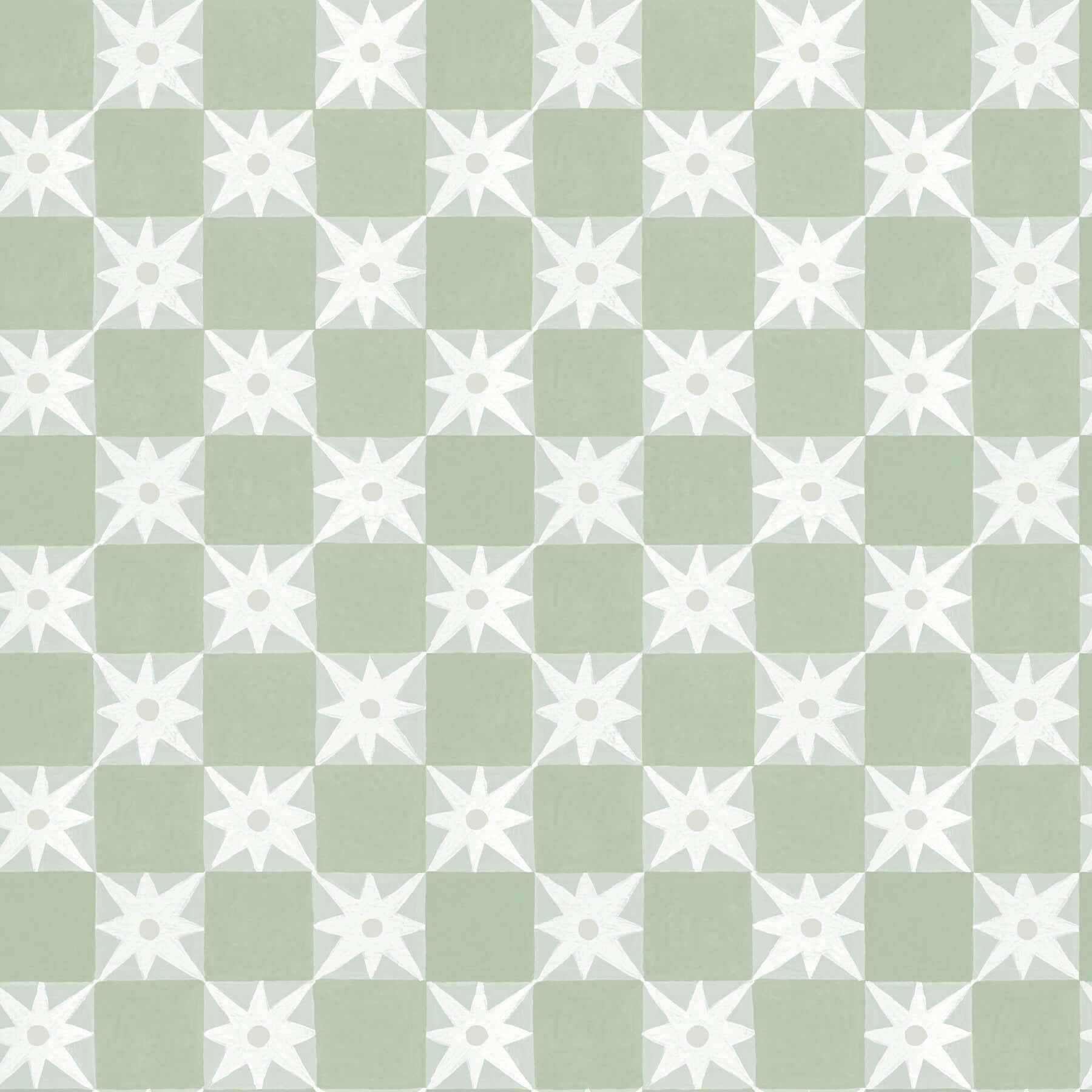 Stardust Green Checkerboard Peel & Stick Wallpaper - York Wallcoverings - PSW1587RL - York Wallcoverings Wallpaper