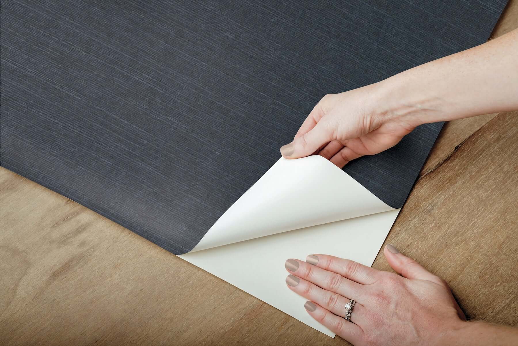 natural-grasscloth-peel-stick-wallpaper-navy-york-wallcoverings-psw1592rl - York Wallcoverings Wallpaper