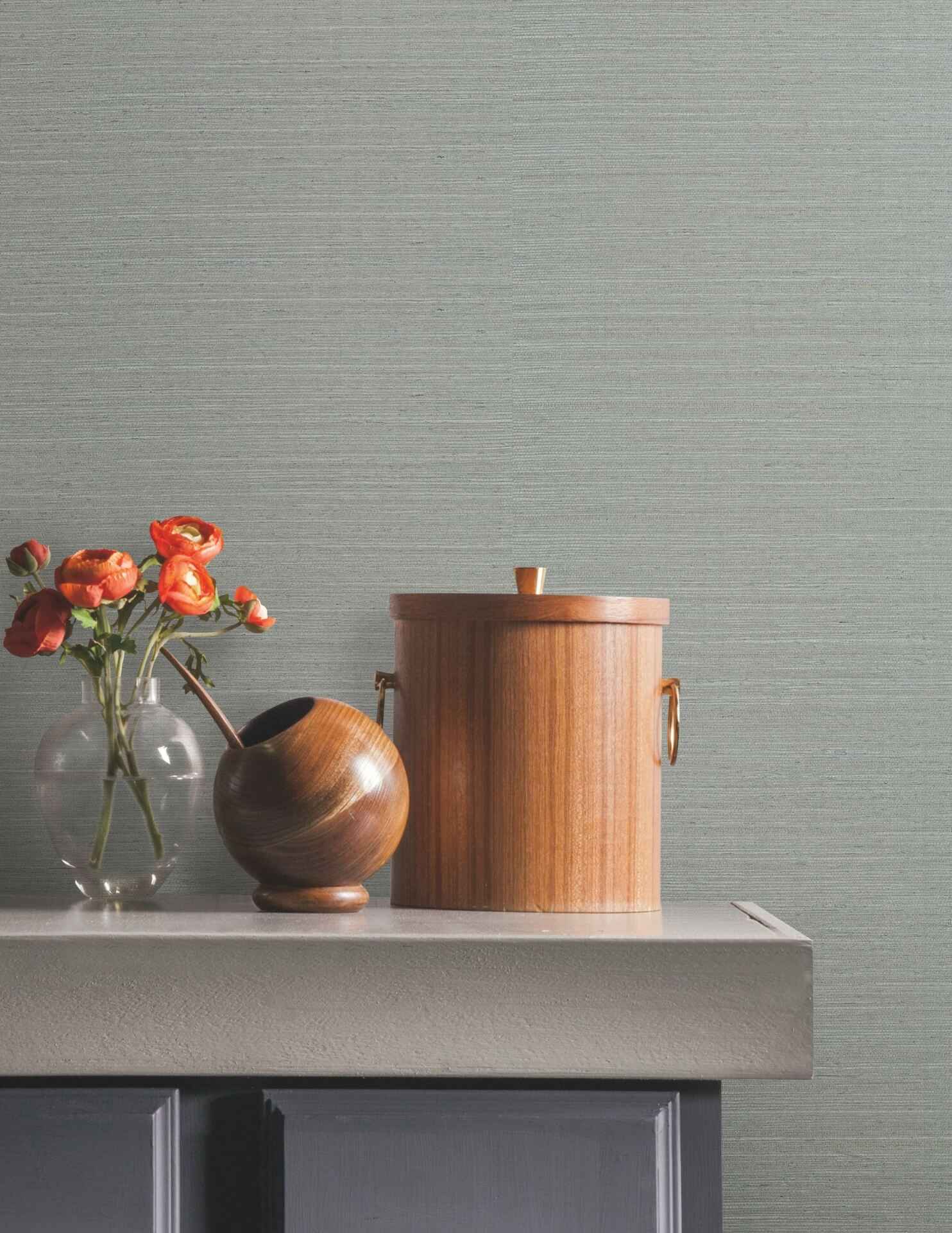 Natural Sisal Slate Peel & Stick Grasscloth Wallpaper - York Wallcoverings - PSW1590RL - York Wallcoverings Wallpaper