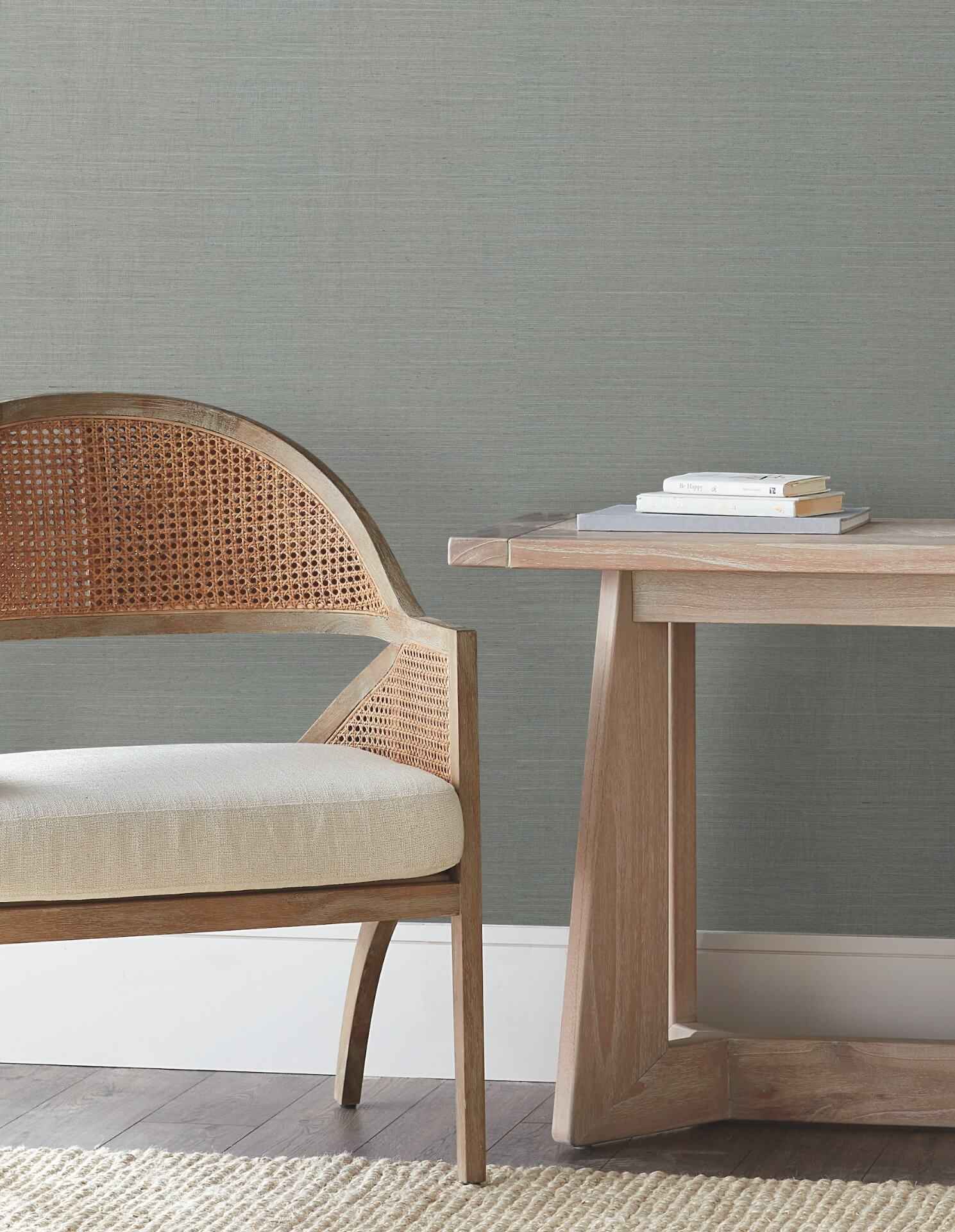 Natural Sisal Slate Peel & Stick Grasscloth Wallpaper - York Wallcoverings - PSW1590RL - York Wallcoverings Wallpaper