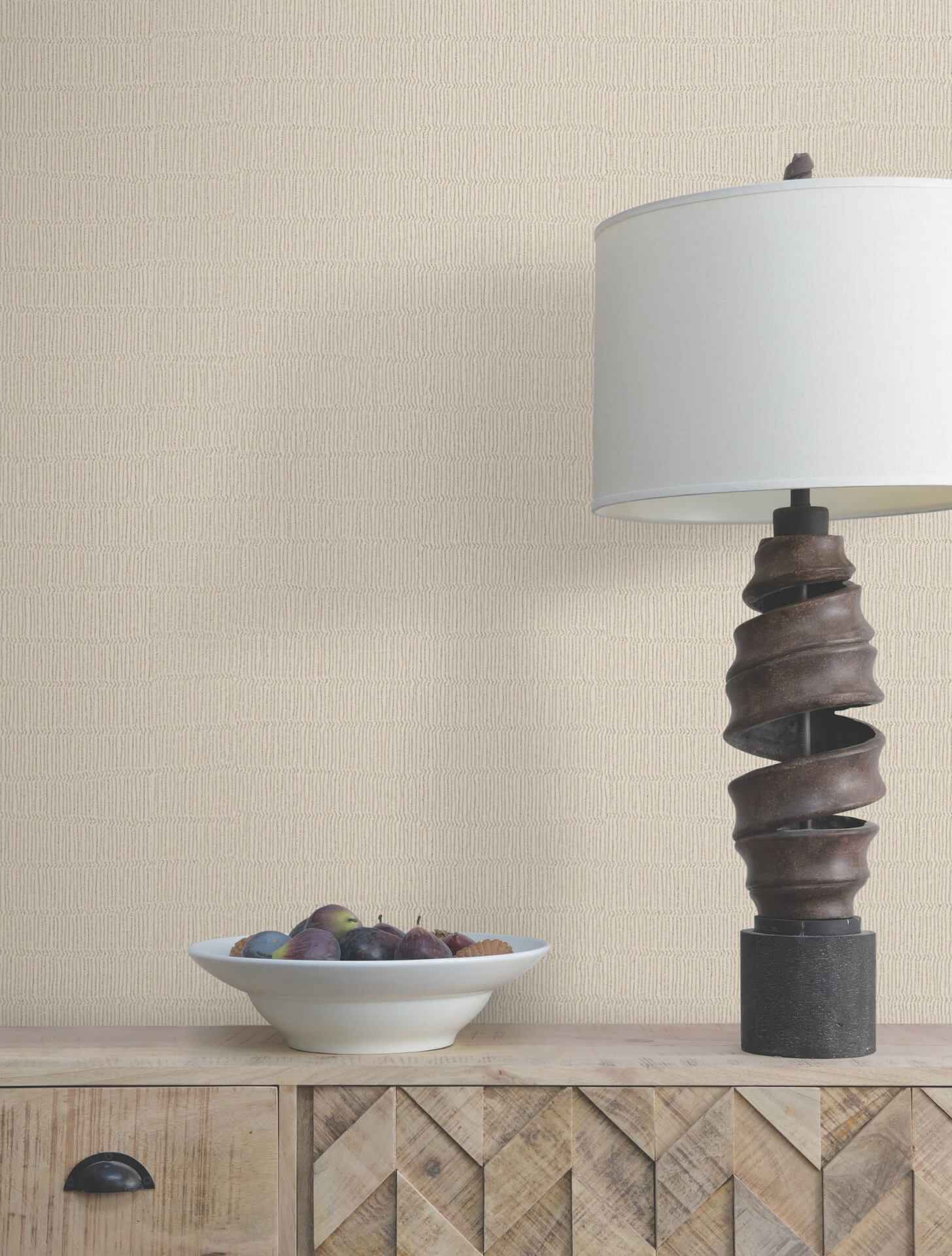 Tectonic Texture Almond & Silver Wallpaper - York Wallcoverings - FM1013