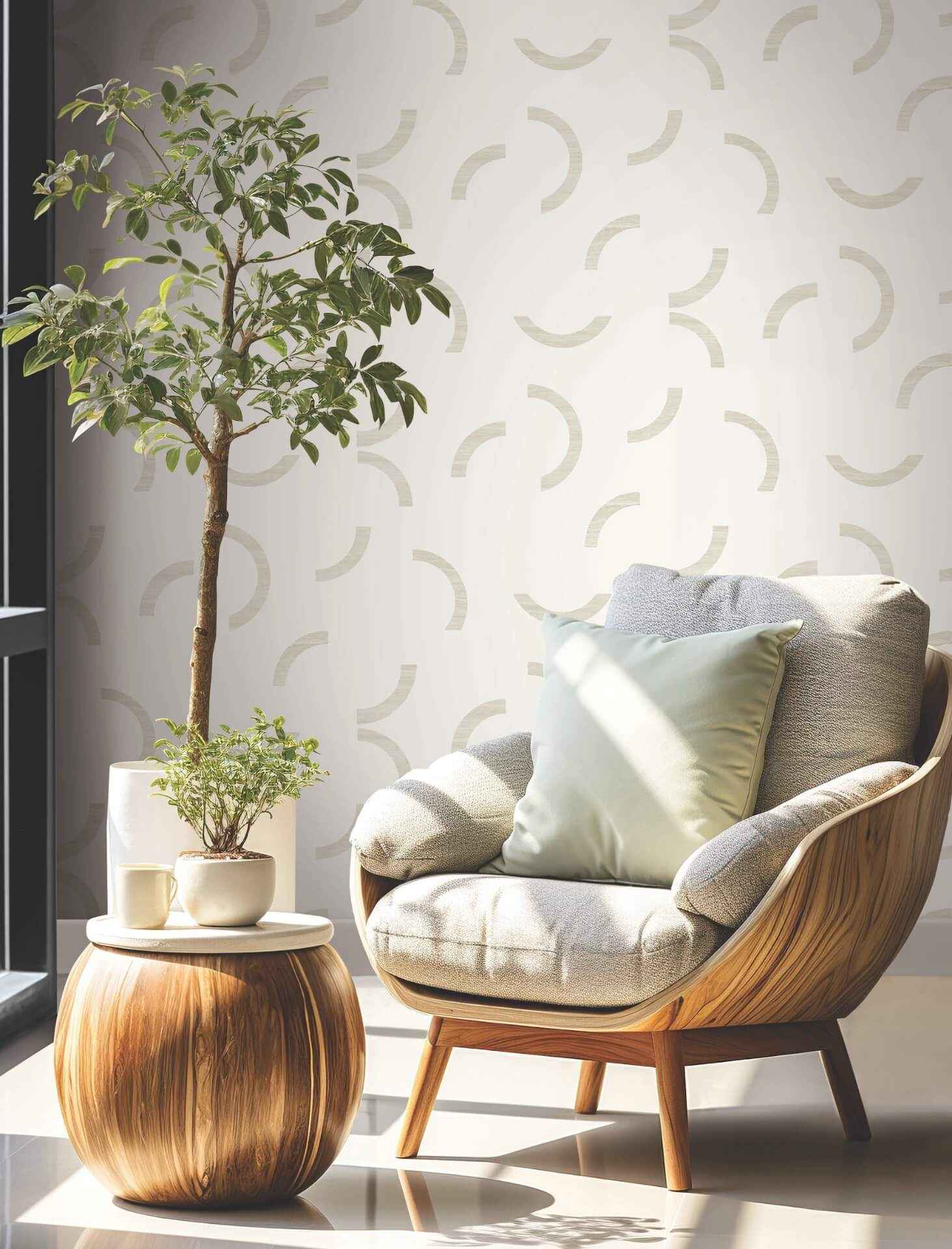 Lunula Ivory Wallpaper - York Wallcoverings - FM1025 - York Wallcoverings Wallpaper