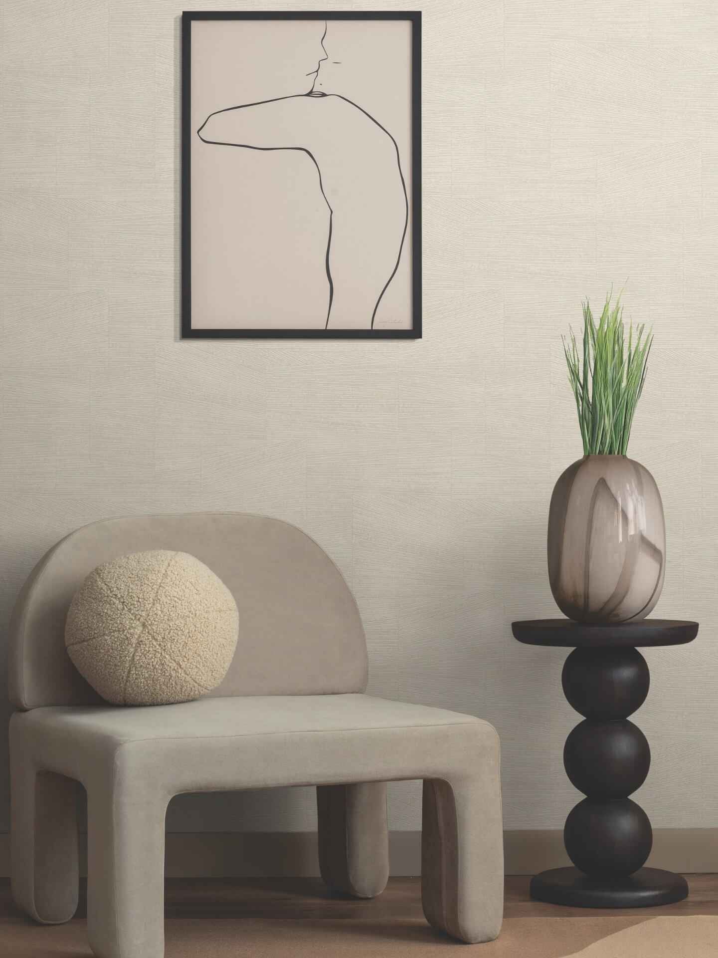 Higher Ground Geo Straw Wallpaper - York Wallcoverings - FM1034 - York Wallcoverings Wallpaper