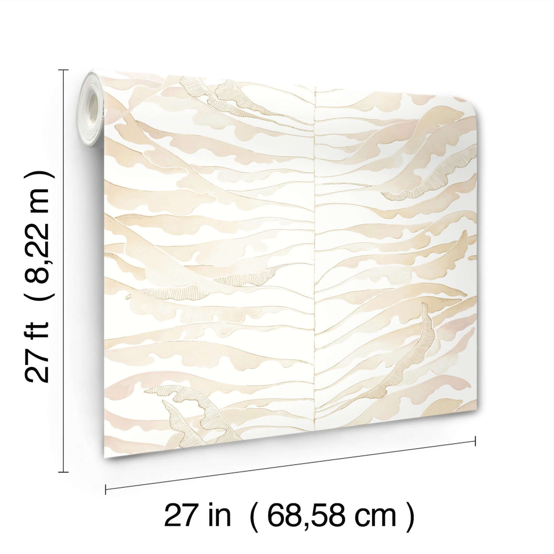 leaf-column-taupe-wallpaper-york-wallcoverings-fm1041 - York Wallpaper Wallpaper