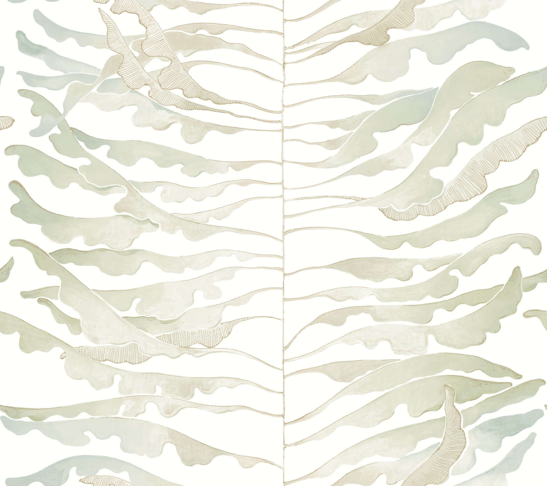 leaf-column-wallpaper-green-york-wallcoverings-fm1045 - York Wallcoverings Wallpaper