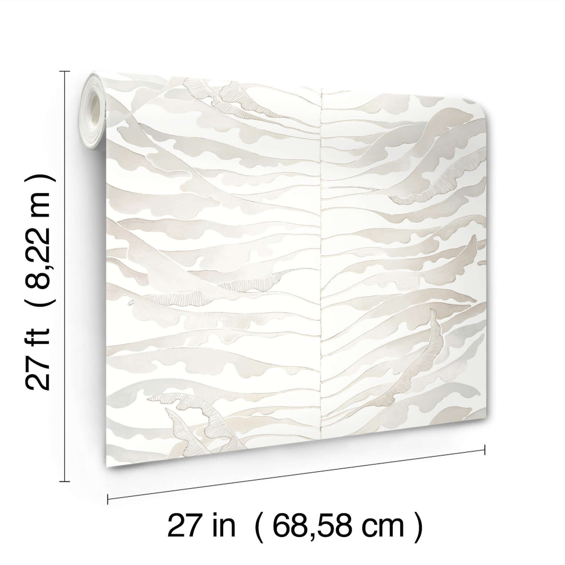 leaf-column-neutral-wallpaper-york-wallcoverings-fm1044 - York Wallpaper Wallpaper