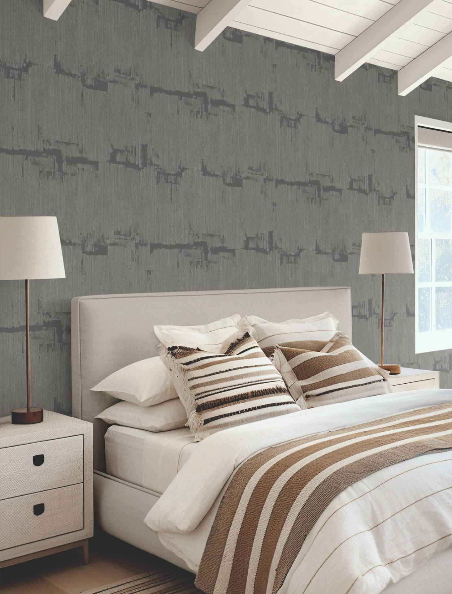 Rhythm & Rhyme Charcoal Wallpaper - York Wallcoverings - FM1062 - York Wallcoverings Wallpaper