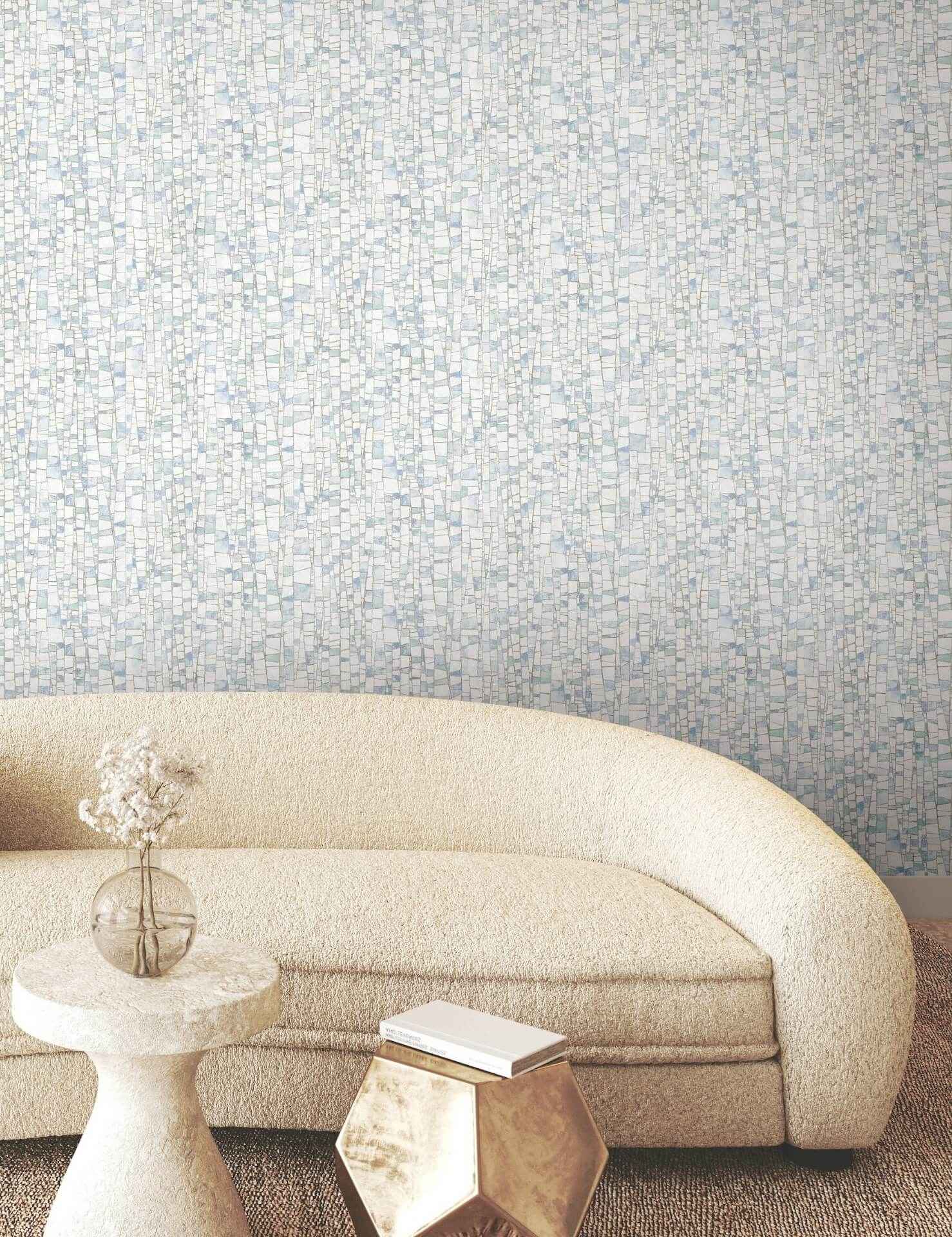Kaleidoscopic Blue Wallpaper - York Wallcoverings - FM1081 - York Wallcoverings Wallpaper
