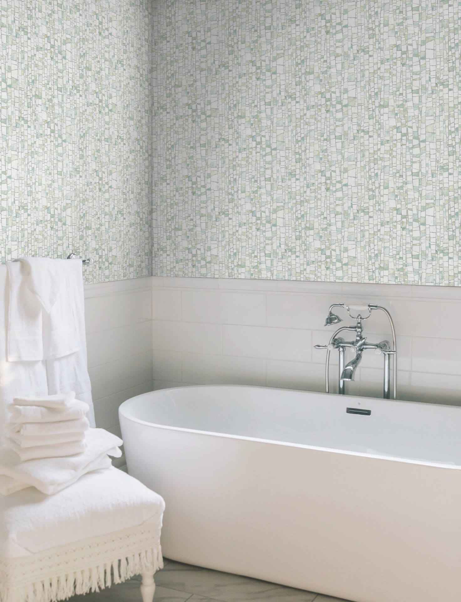 Kaleidoscopic Green Wallpaper - York Wallcoverings - FM1084