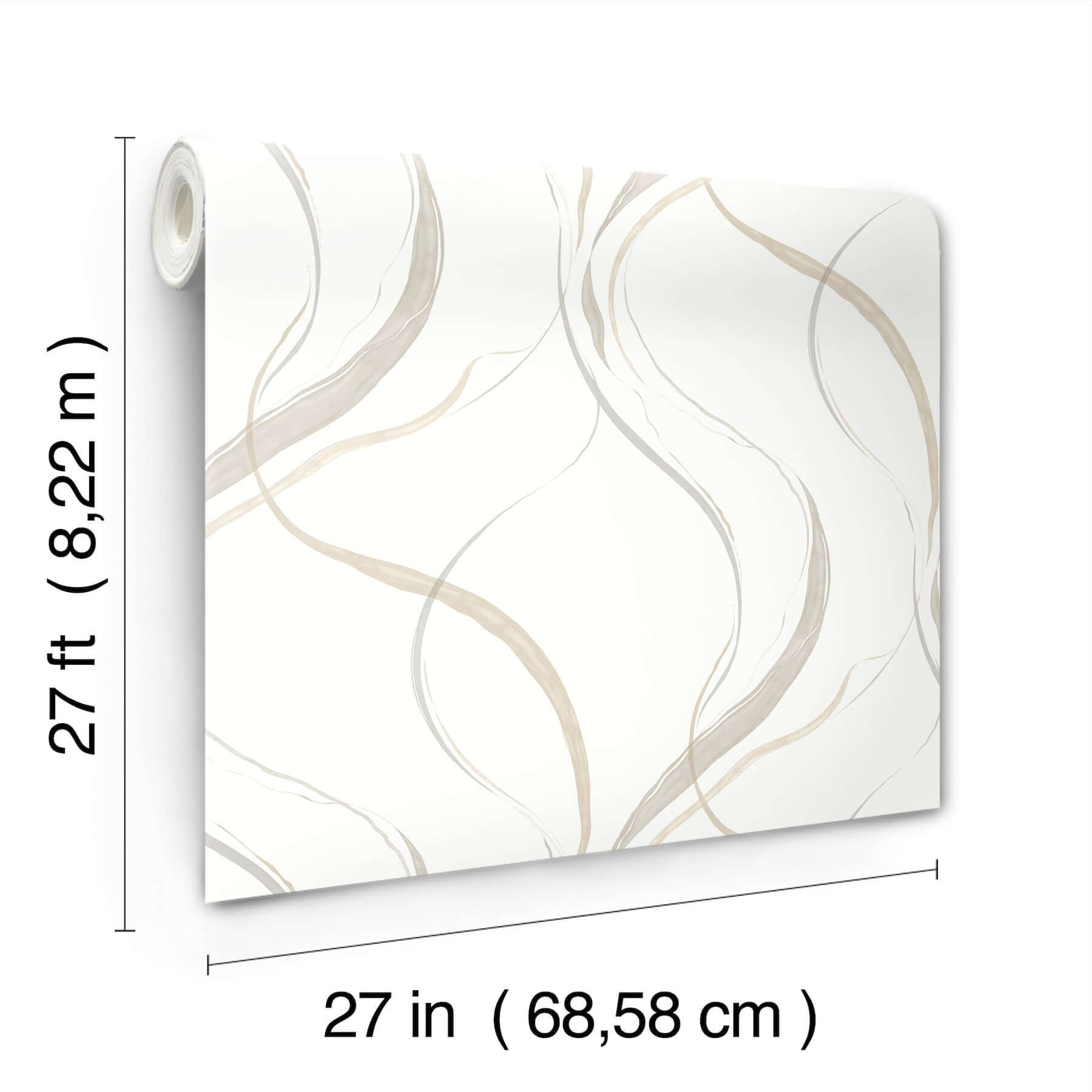ink-flow-neutral-wallpaper-york-wallcoverings-fm1093 - York Wallpaper Wallpaper