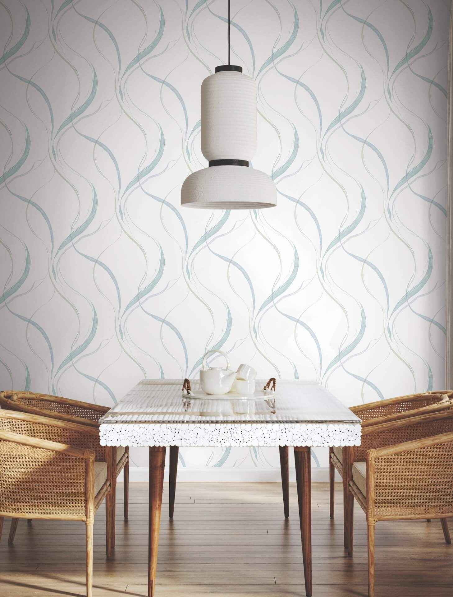 Ink Flow Seaglass Wallpaper - York Wallcoverings - FM1094 - York Wallcoverings Wallpaper