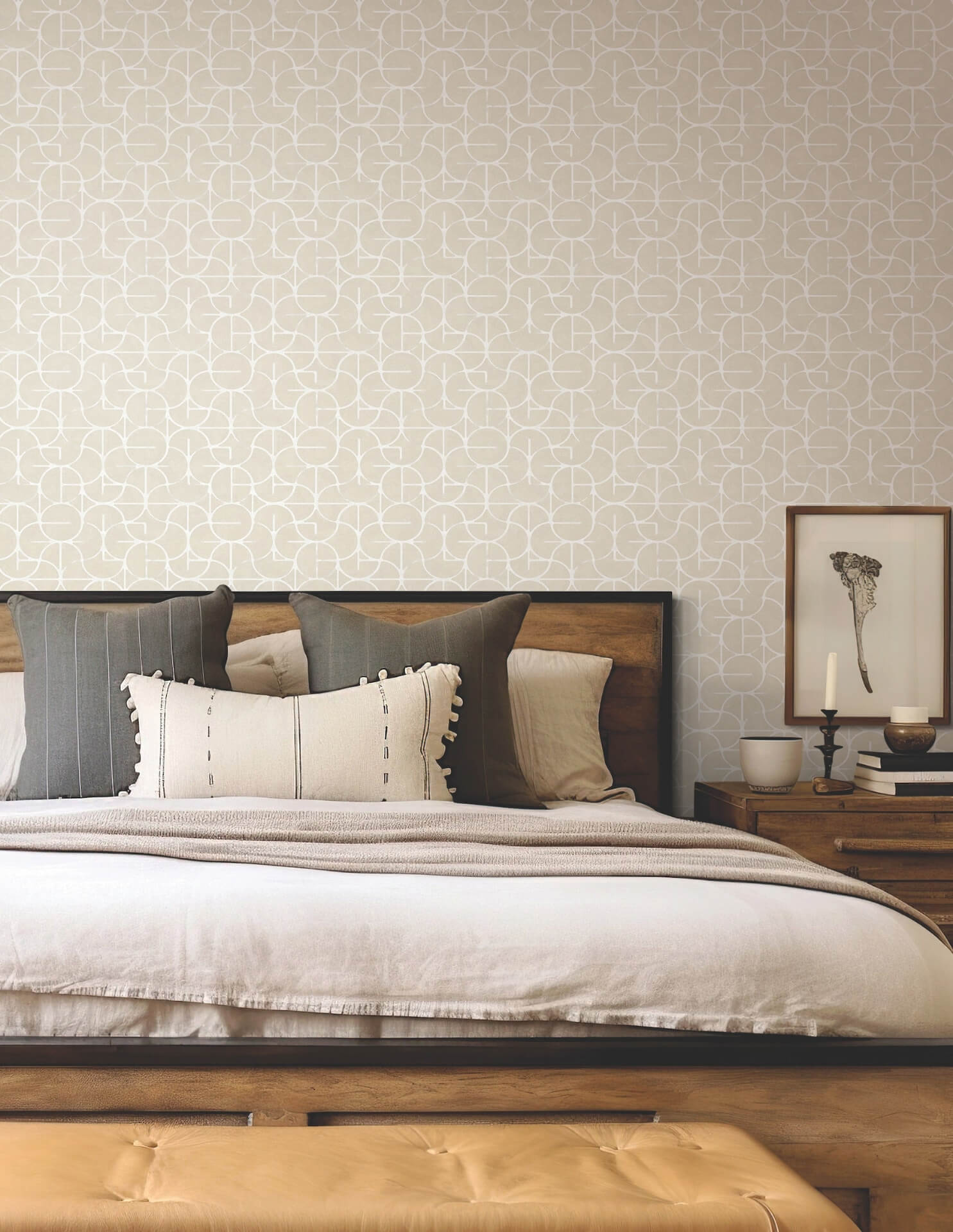 looking-glass-beige-wallpaper-york-wallcoverings-fm1103 - York Wallpaper Wallpaper