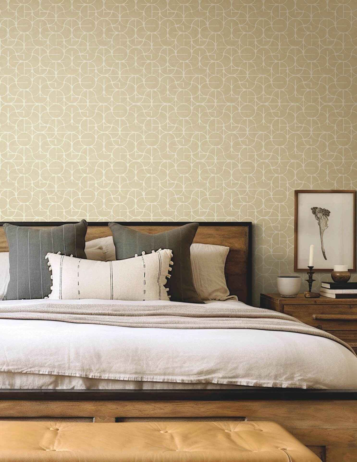 Looking Glass Straw Wallpaper - York Wallcoverings - FM1101 - York Wallcoverings Wallpaper