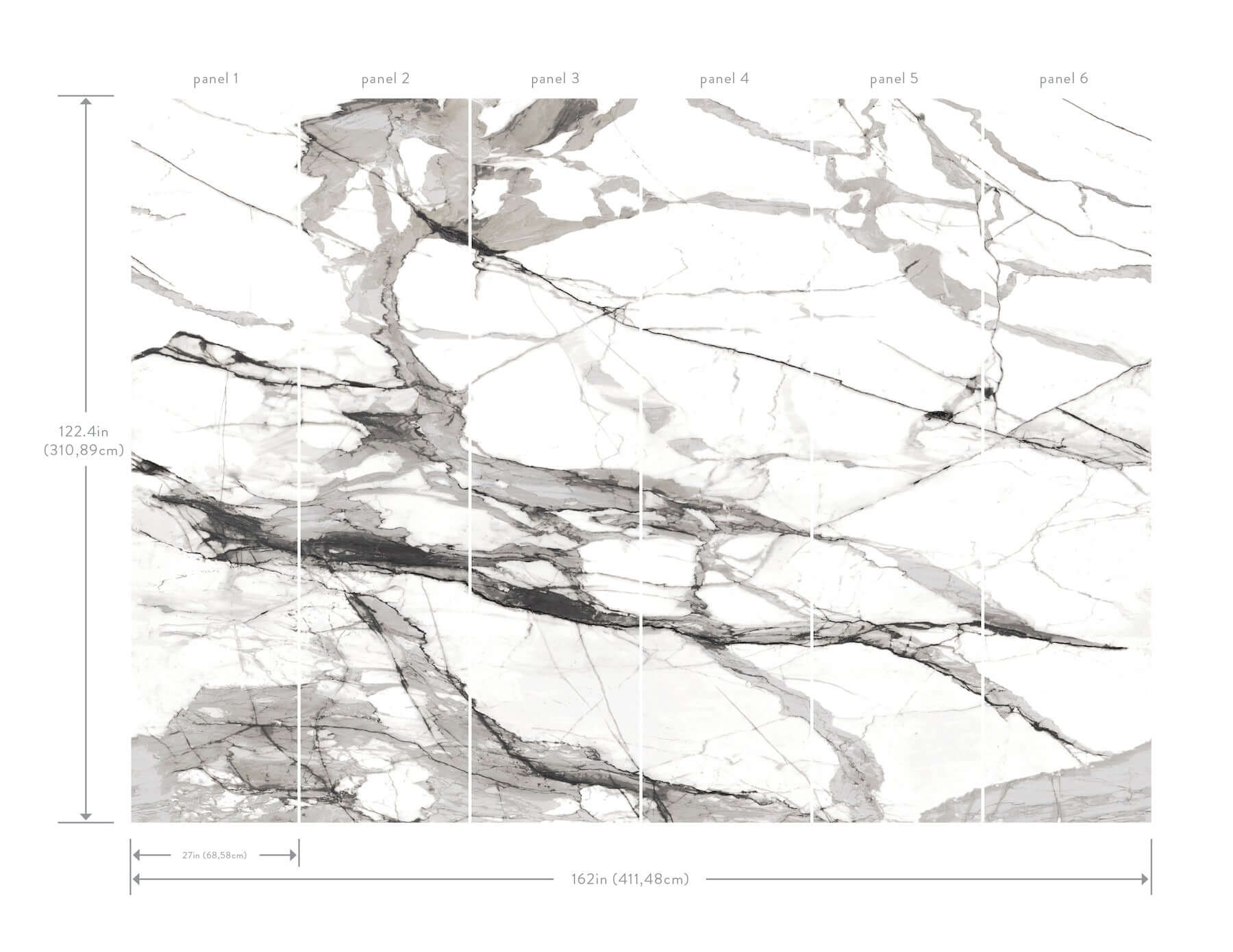 imperial-marble-black-white-wall-mural-york-wallcoverings-fm1109m - York Wallcoverings Wallpaper