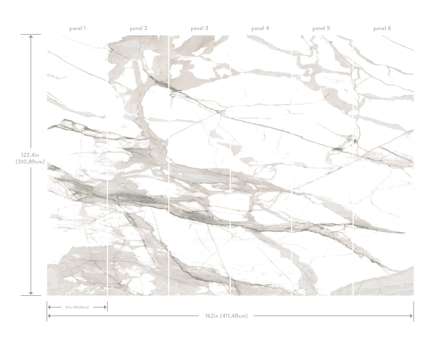 imperial-marble-neutral-wall-mural-york-wallcoverings-fm1108m - York Wallcoverings Wallpaper