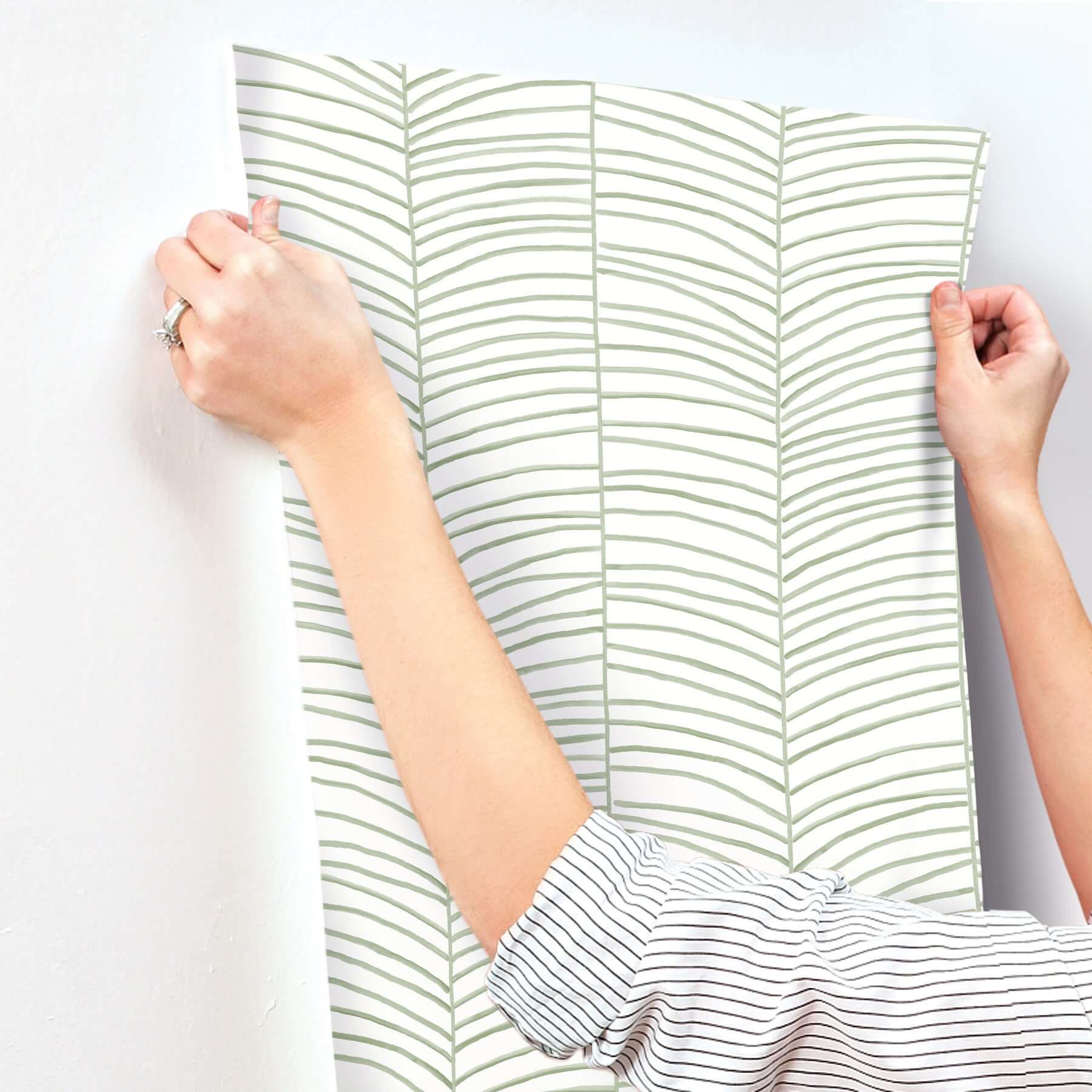 cascade-palm-chevron-palm-wallpaper-york-wallcoverings-mt5674 - York Wallpaper Wallpaper