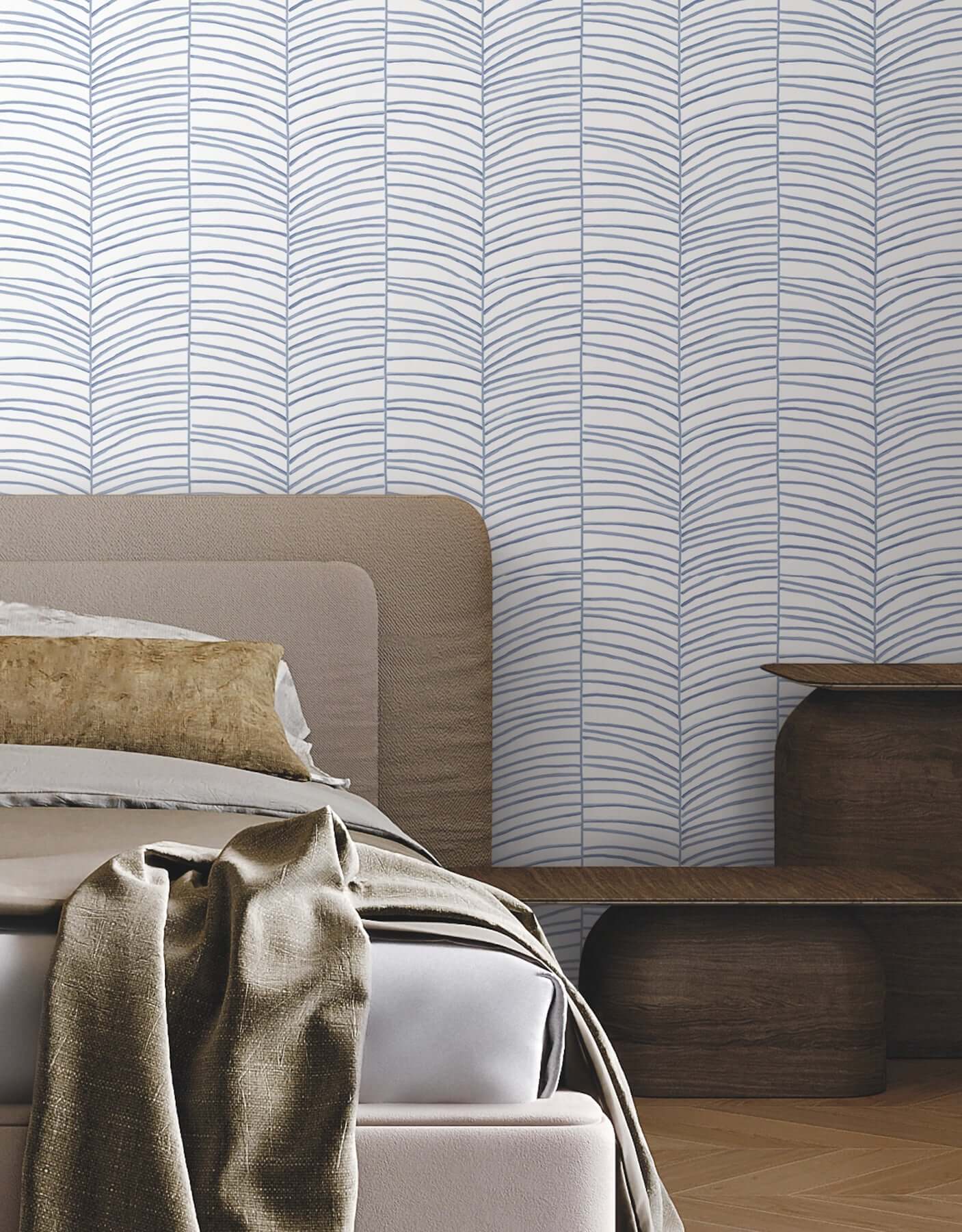 cascade-palm-chevron-sea-wallpaper-york-wallcoverings-mt5672 - York Wallpaper Wallpaper