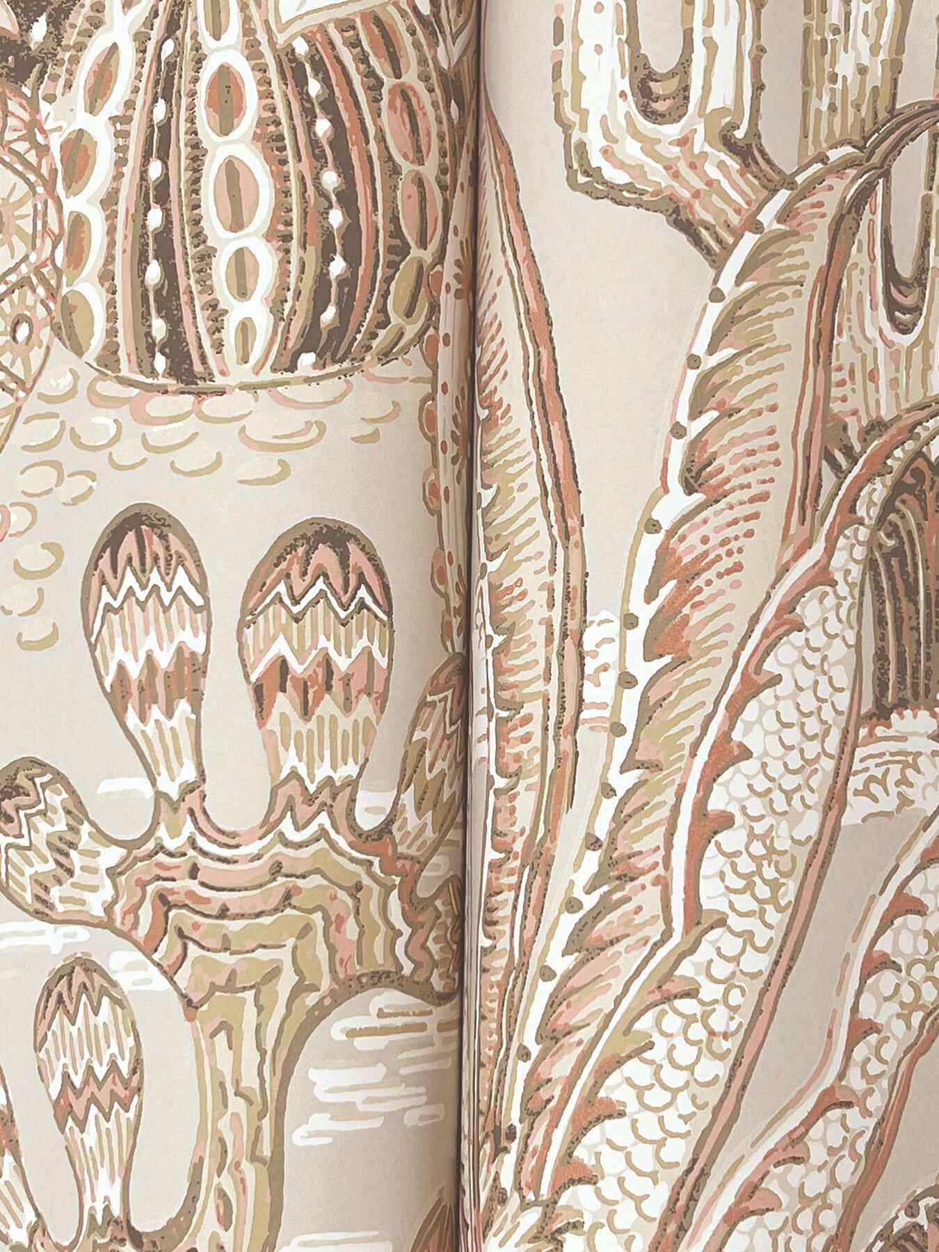 Lotus Land Cacti Baked Clay Wallpaper - York Wallcoverings - MT5632 - York Wallcoverings Wallpaper
