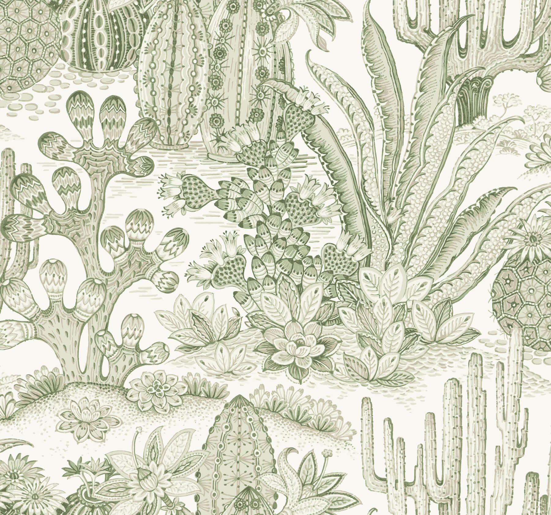 lotus-land-cacti-palm-wallpaper-york-wallcoverings-mt5631 - York Wallcoverings Wallpaper