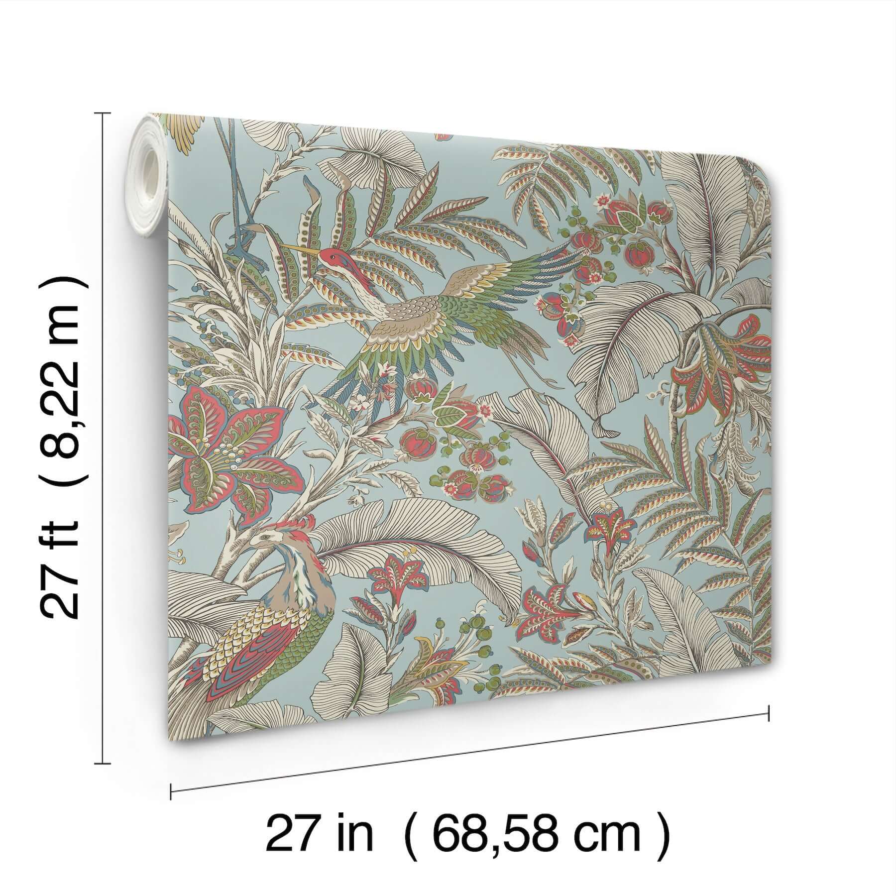 heronwood-sky-blue-wallpaper-york-wallcoverings-ab3102 - York Wallpaper Wallpaper
