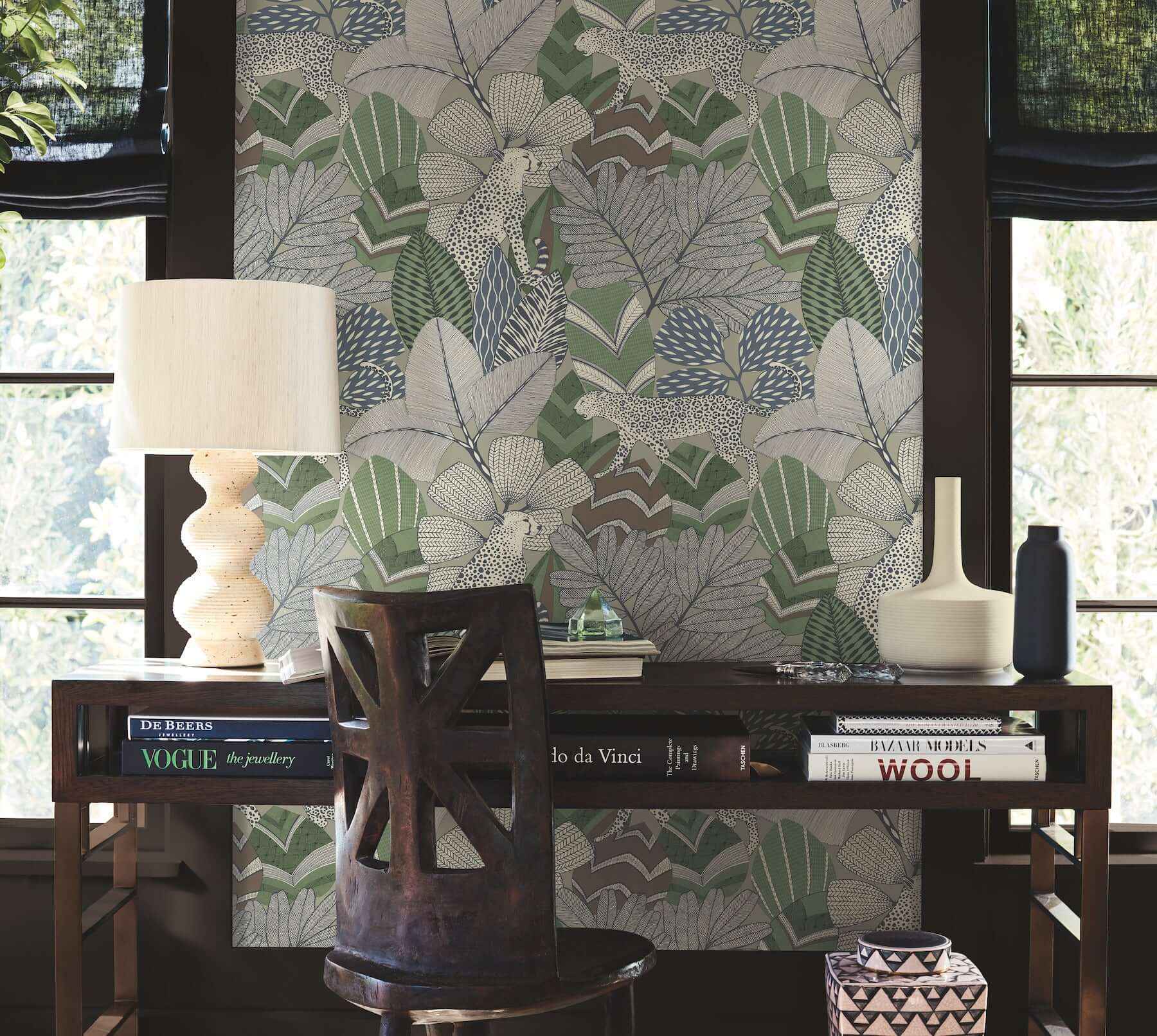 Namiri Blue Wallpaper - York Wallcoverings - AB3115 - York Wallcoverings Wallpaper