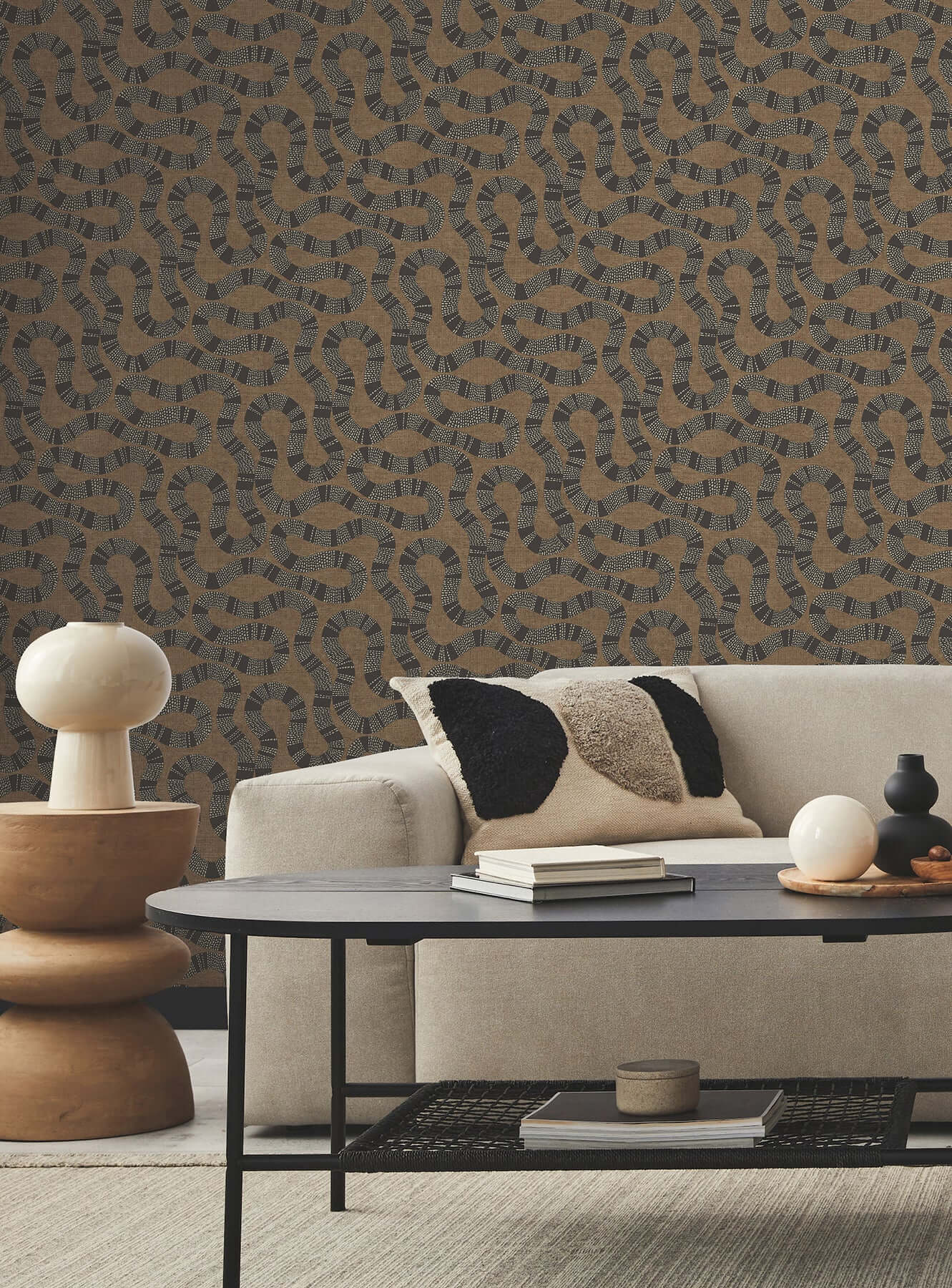 ophidia-brown-wallpaper-york-wallcoverings-ab3001 - York Wallpaper Wallpaper