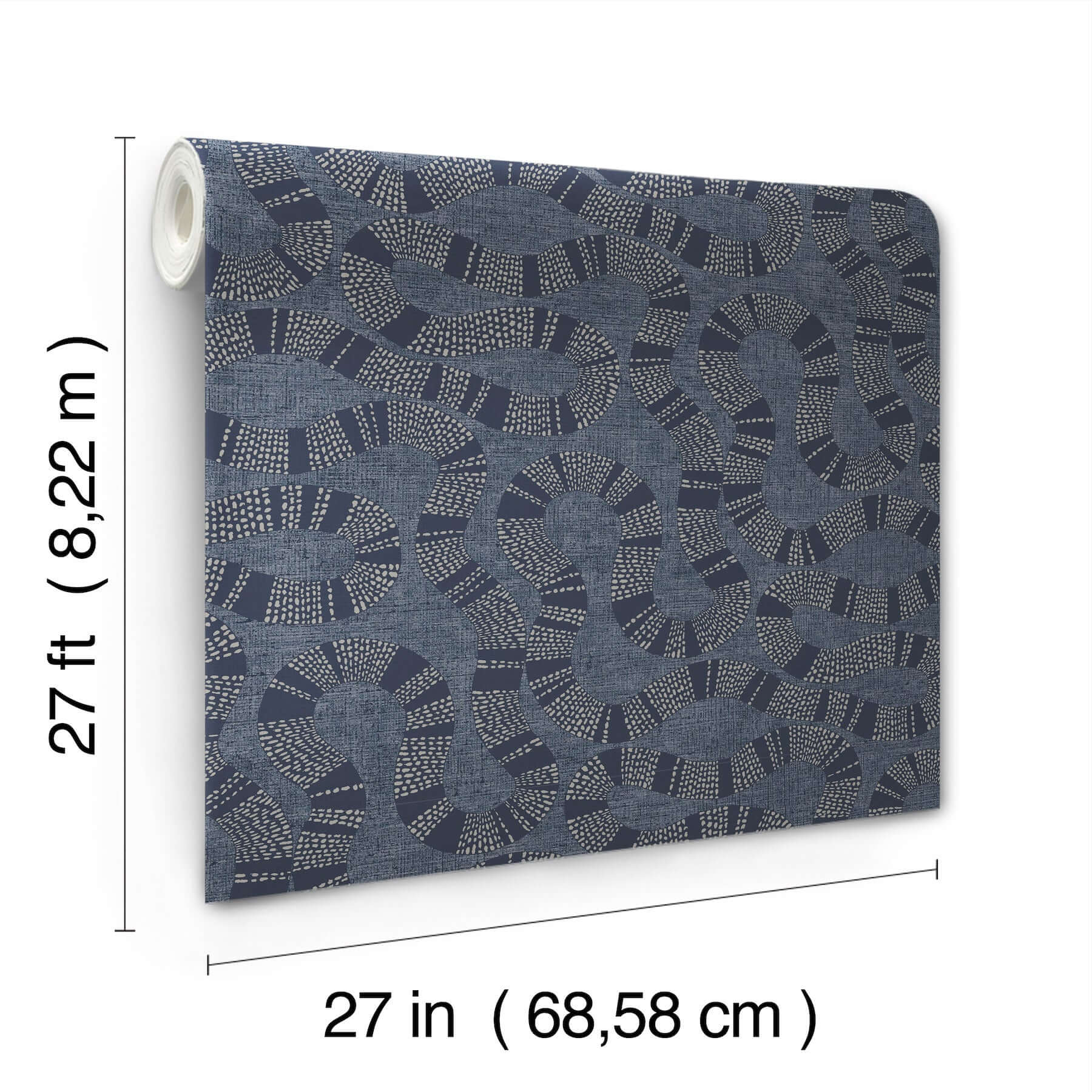 ophidia-navy-wallpaper-york-wallcoverings-ab3002 - York Wallcoverings Wallpaper