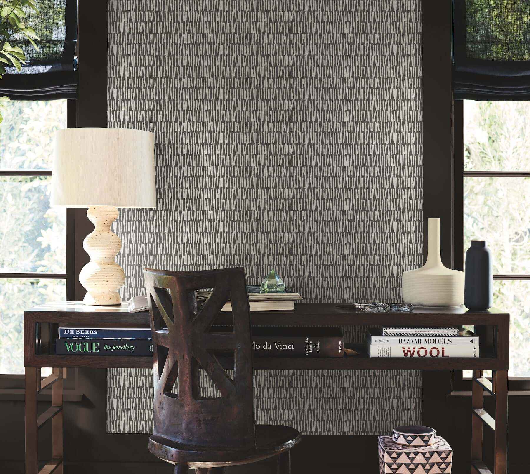 Thatched Black Wallpaper - York Wallcoverings - AB3042 - York Wallcoverings Wallpaper