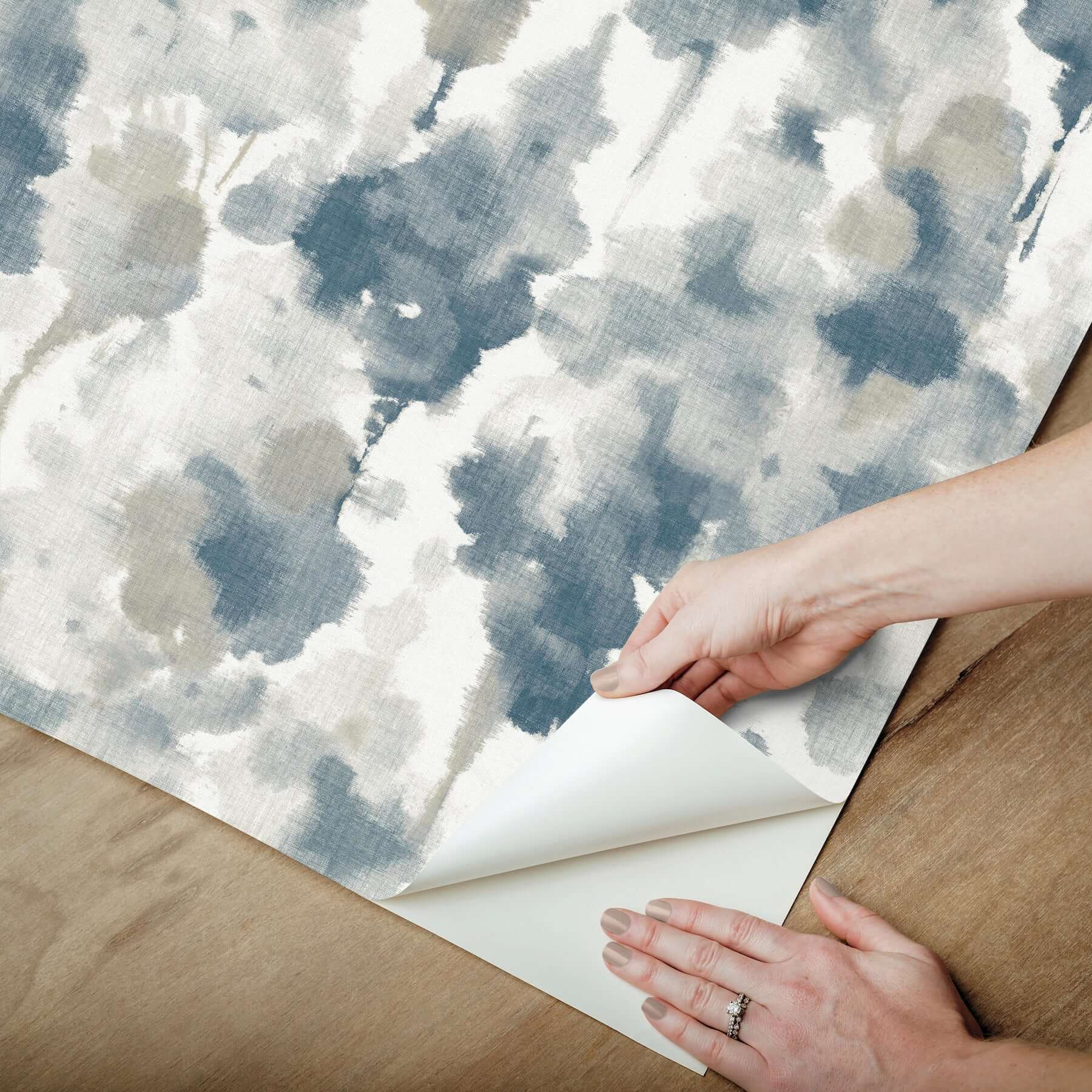 mirage-premium-peel-stick-wallpaper-navy-york-wallcoverings-psw1603rl - York Wallcoverings Wallpaper