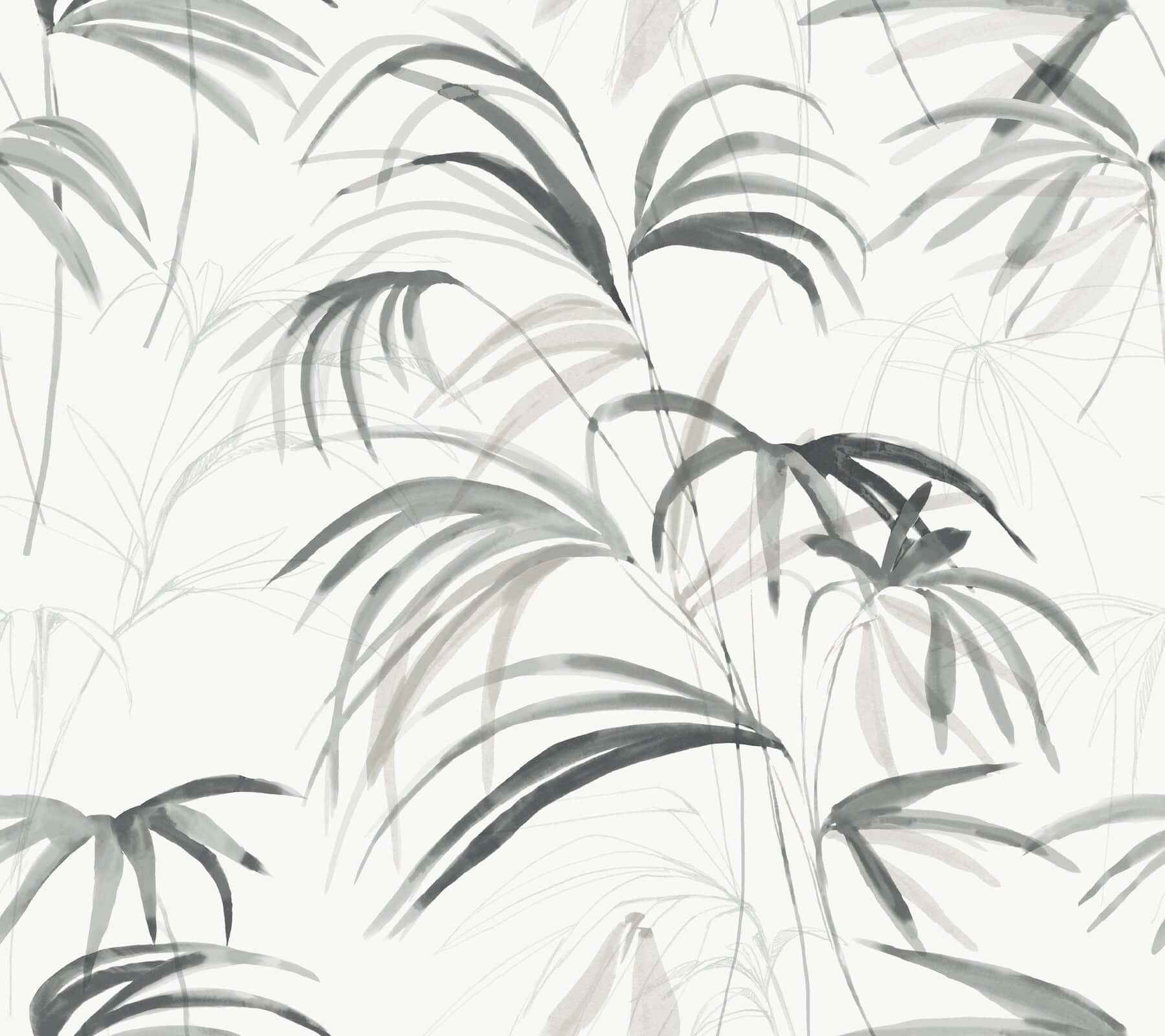 Inky Palms Black Peel & Stick Wallpaper - York Wallcoverings - PSW1611RL - York Wallcoverings Wallpaper