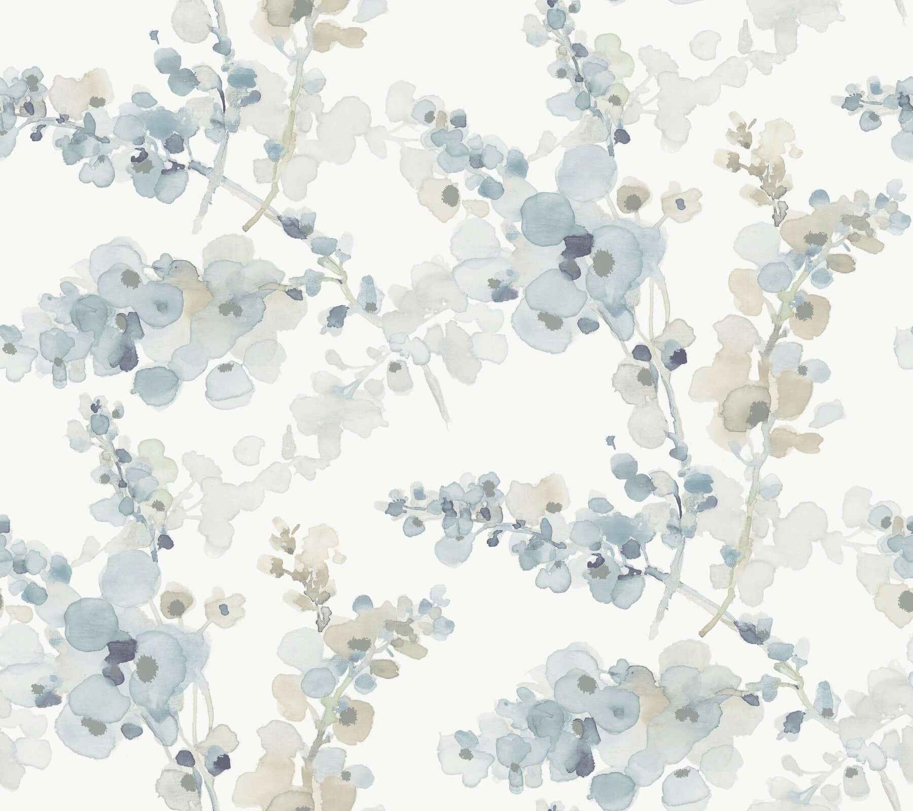 Blossom Fling Blue Peel & Stick Wallpaper - York Wallcoverings - PSW1602RL - York Wallcoverings Wallpaper