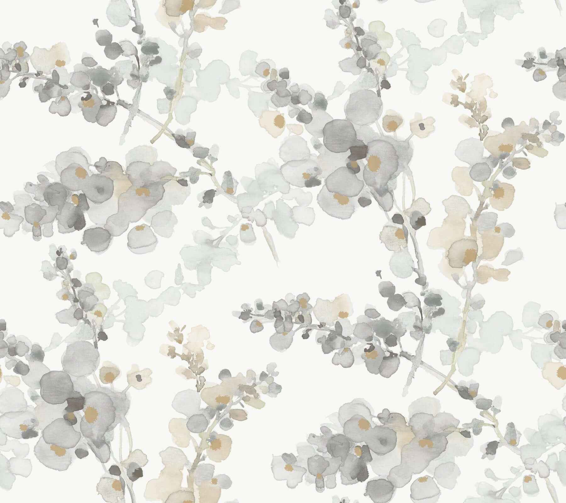 Blossom Fling Steel Peel & Stick Wallpaper - York Wallcoverings - PSW1600RL - York Wallcoverings Wallpaper