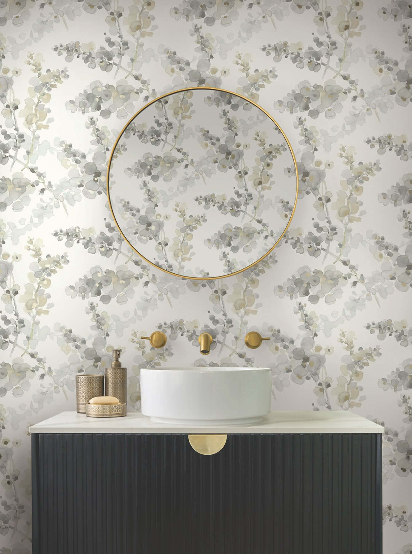 blossom-fling-steel-peel-stick-wallpaper-york-wallcoverings-psw1600rl - York Wallpaper Wallpaper