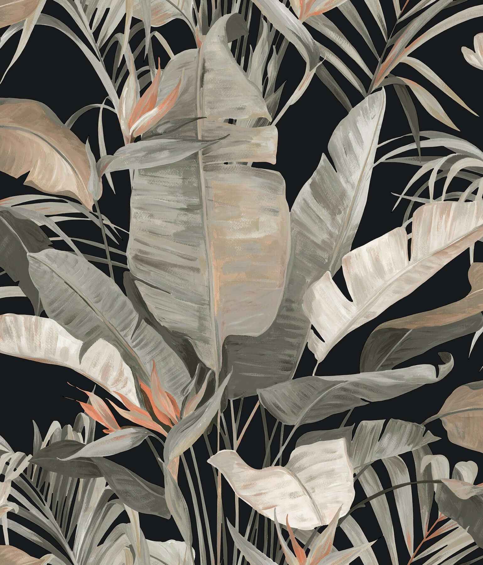 Tropical Cabana Black Peel & Stick Wallpaper - York Wallcoverings - PSW1614RL - York Wallcoverings Wallpaper